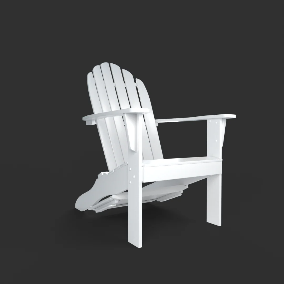 Moni Mahogany Wood White Adirondack Chair FREE Tray Table - Image 53