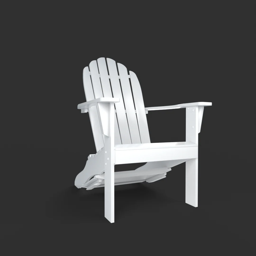 Moni Mahogany Wood White Adirondack Chair FREE Tray Table - Image 54