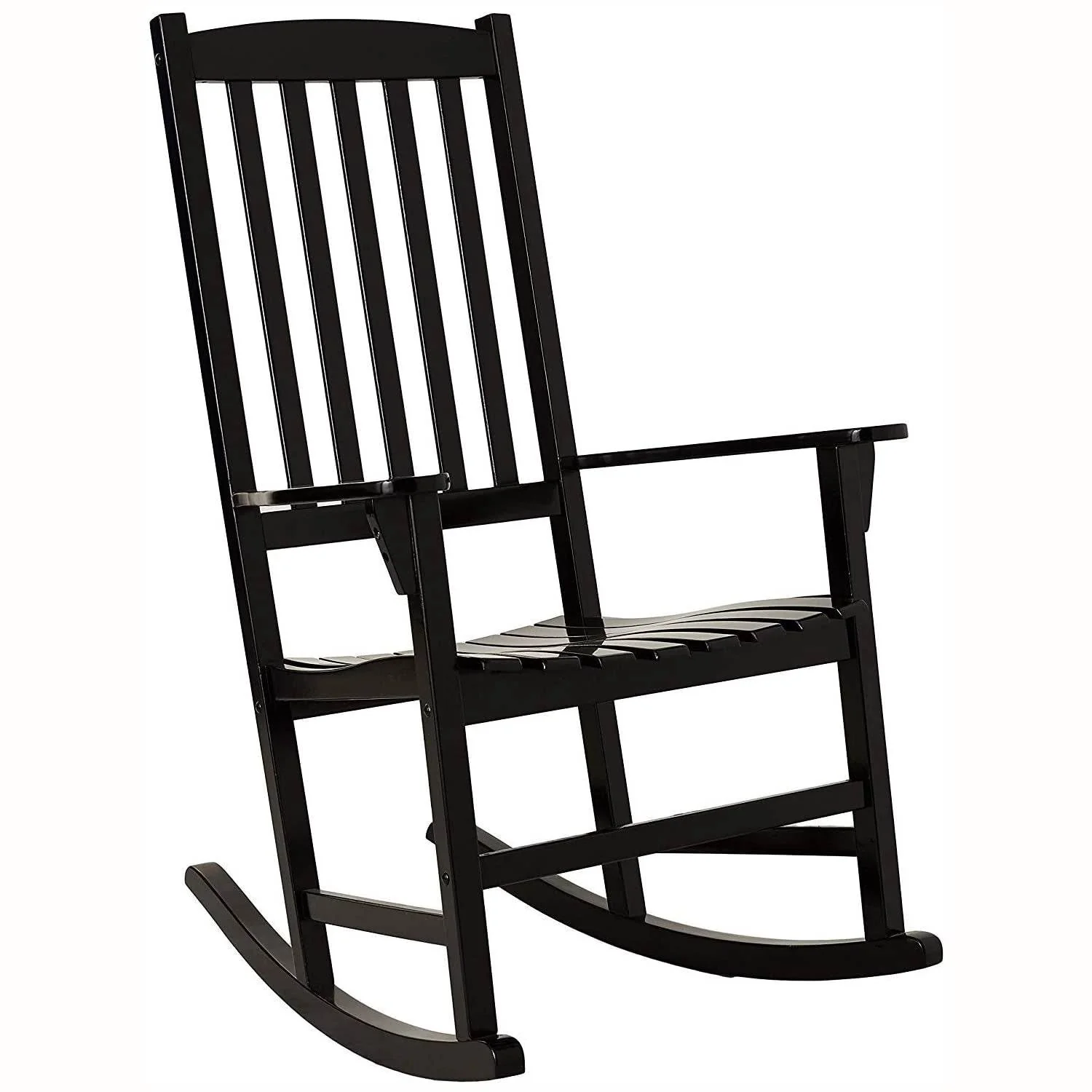 Moni Wood 3 Piece Black Patio Rocking Conversation Set - Image 6