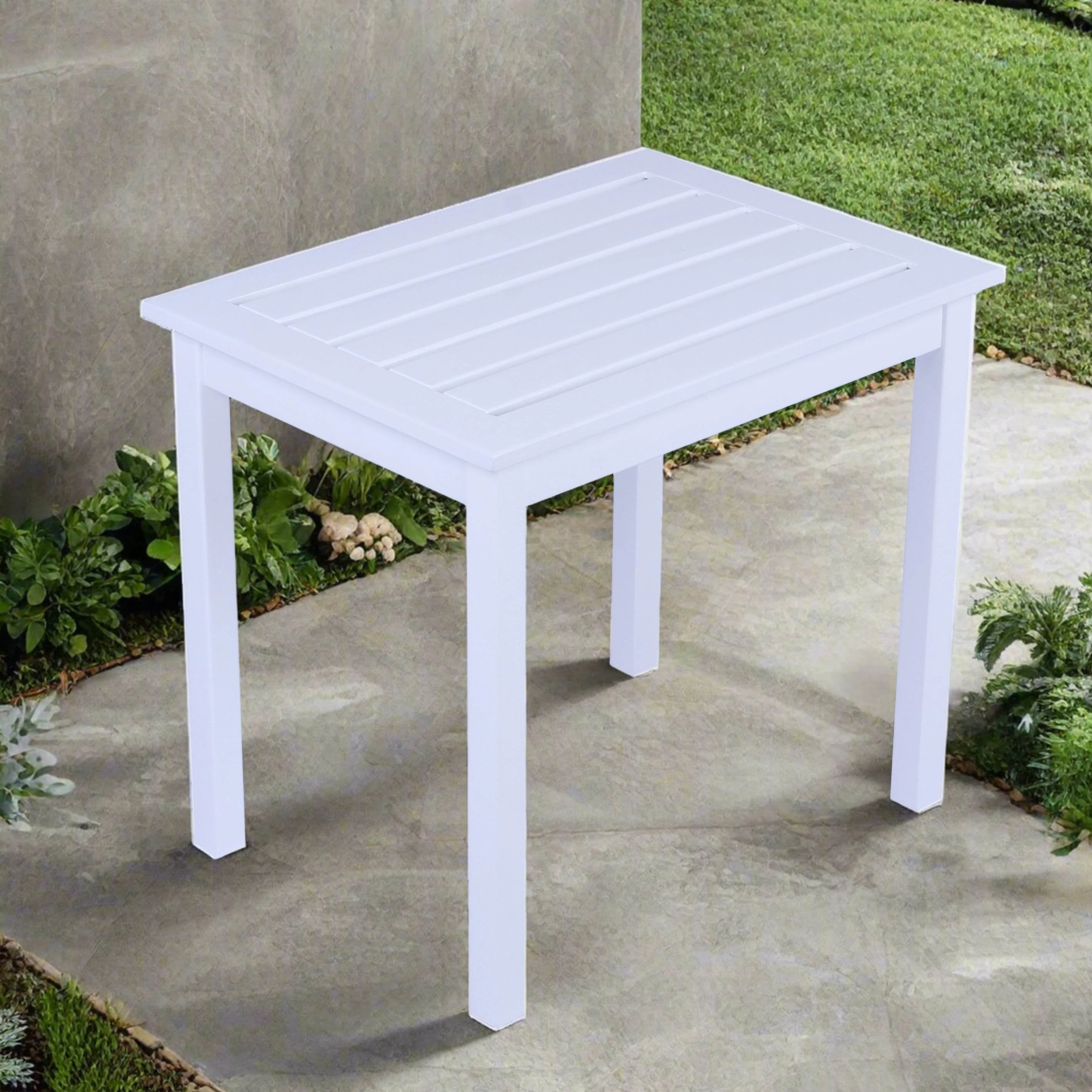 Moni Wood 3 Piece White Patio Rocking Conversation Set - Image 5