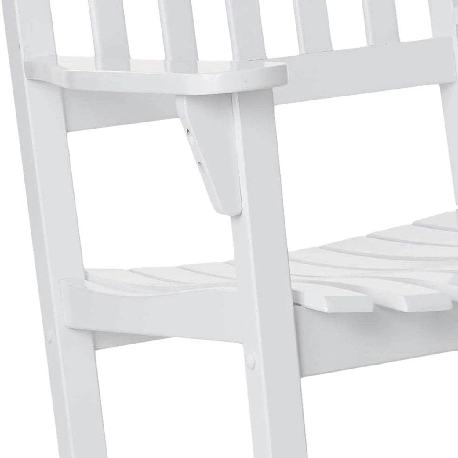 Moni Wood 3 Piece White Patio Rocking Conversation Set - Image 9