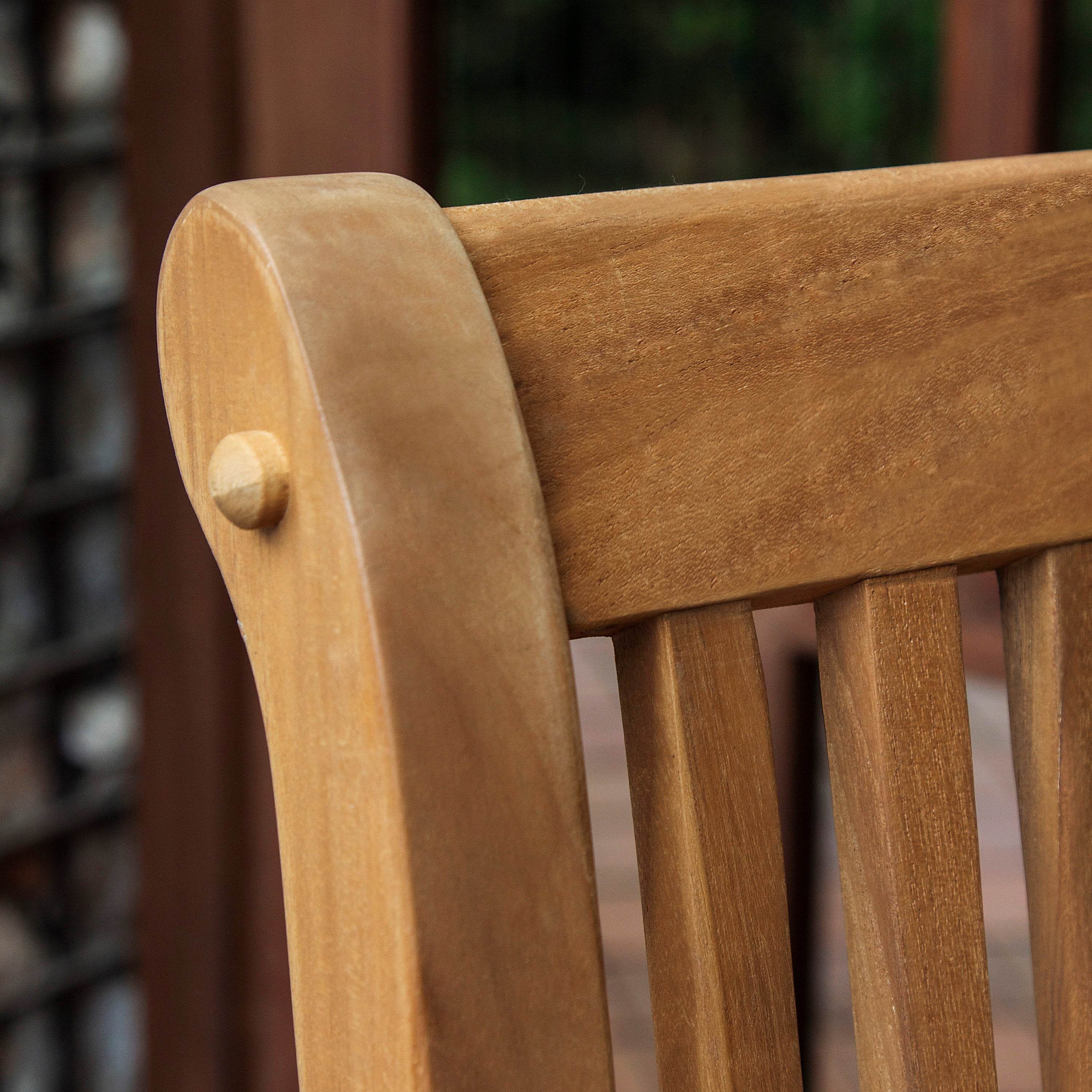 Mosko 2 Pieces Teak Wood Outdoor Barstool - Image 6