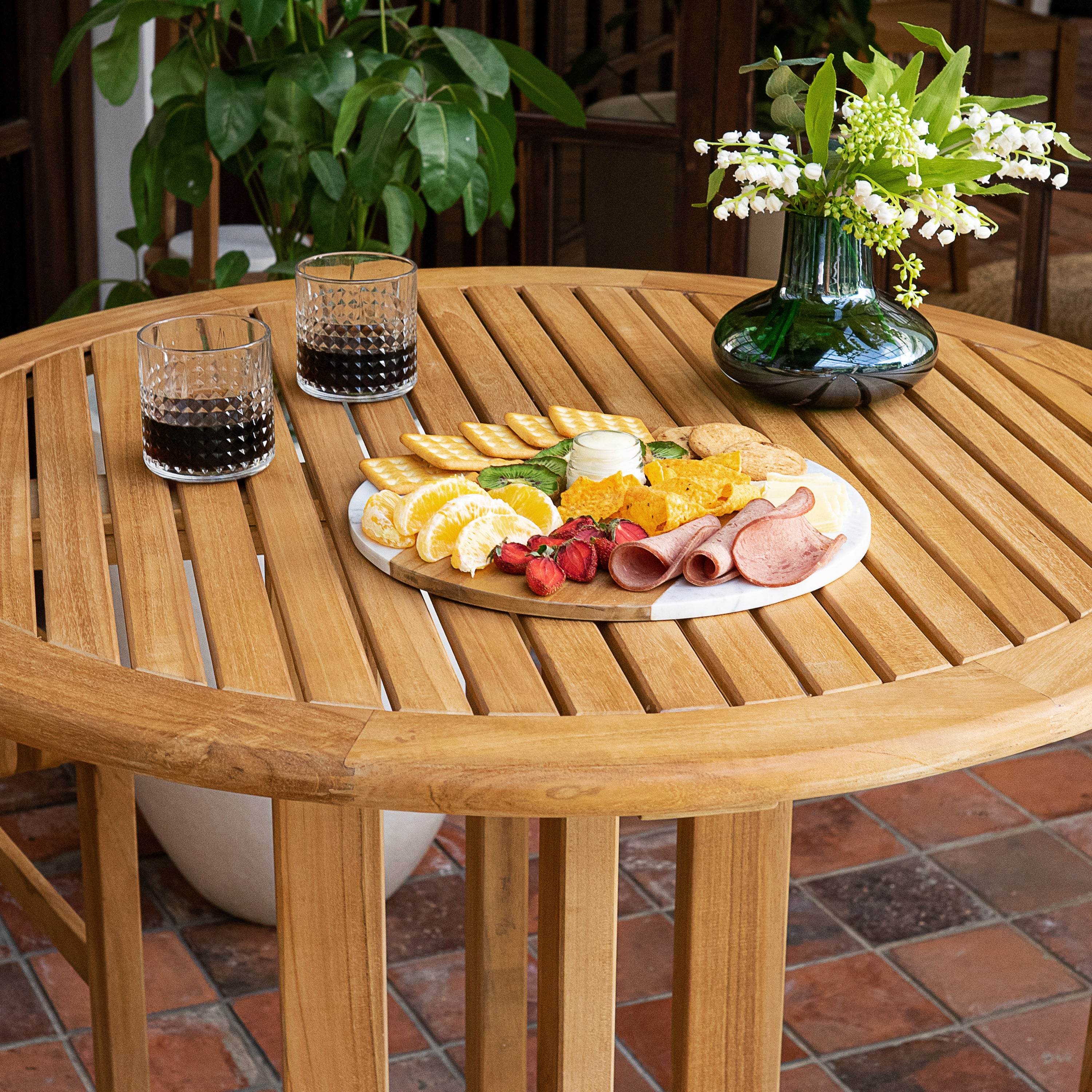Mosko Teak Wood Outdoor Bar Dining Table - Image 4