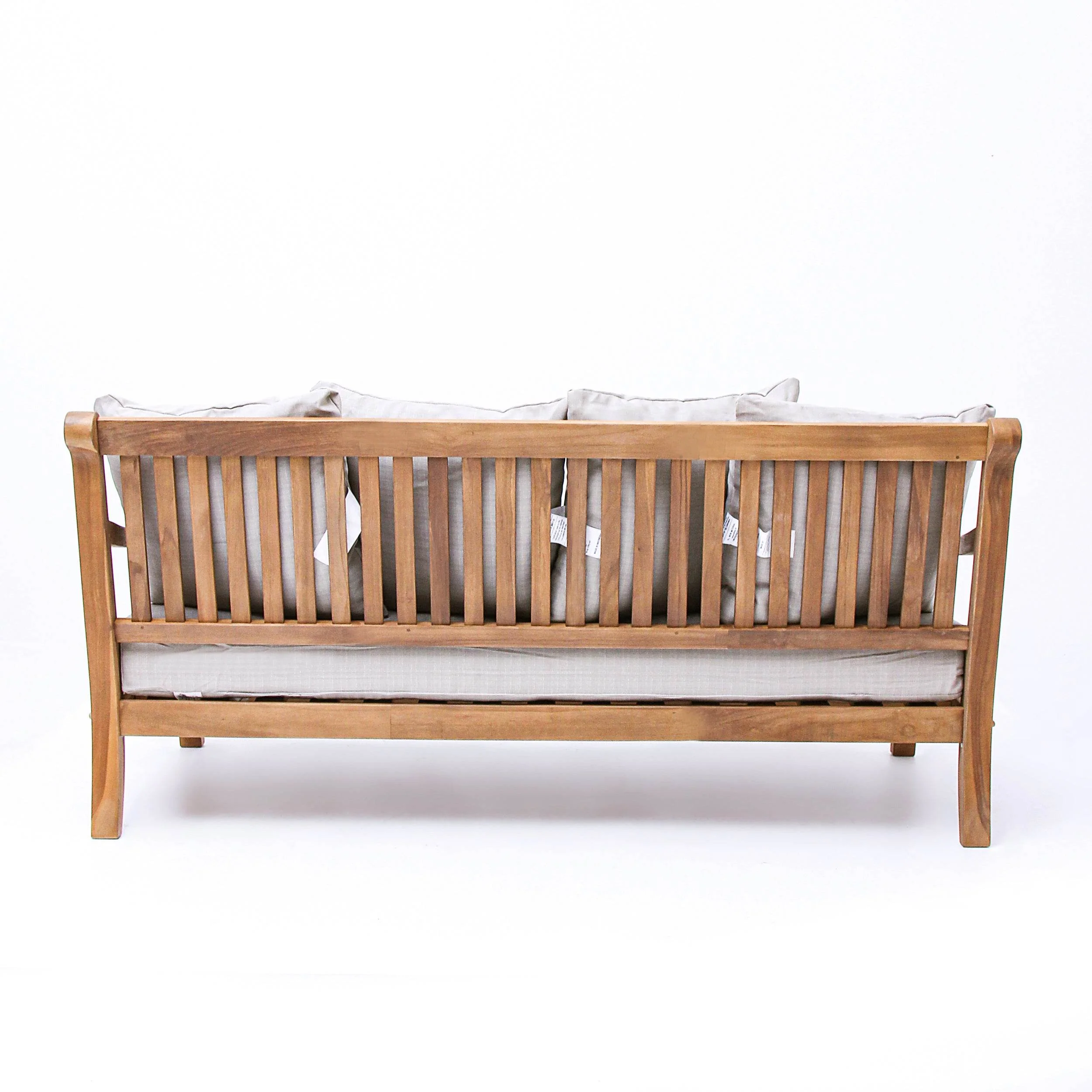 Mosko Teak Wood Outdoor Daybed with Beige Cushion - Image 38