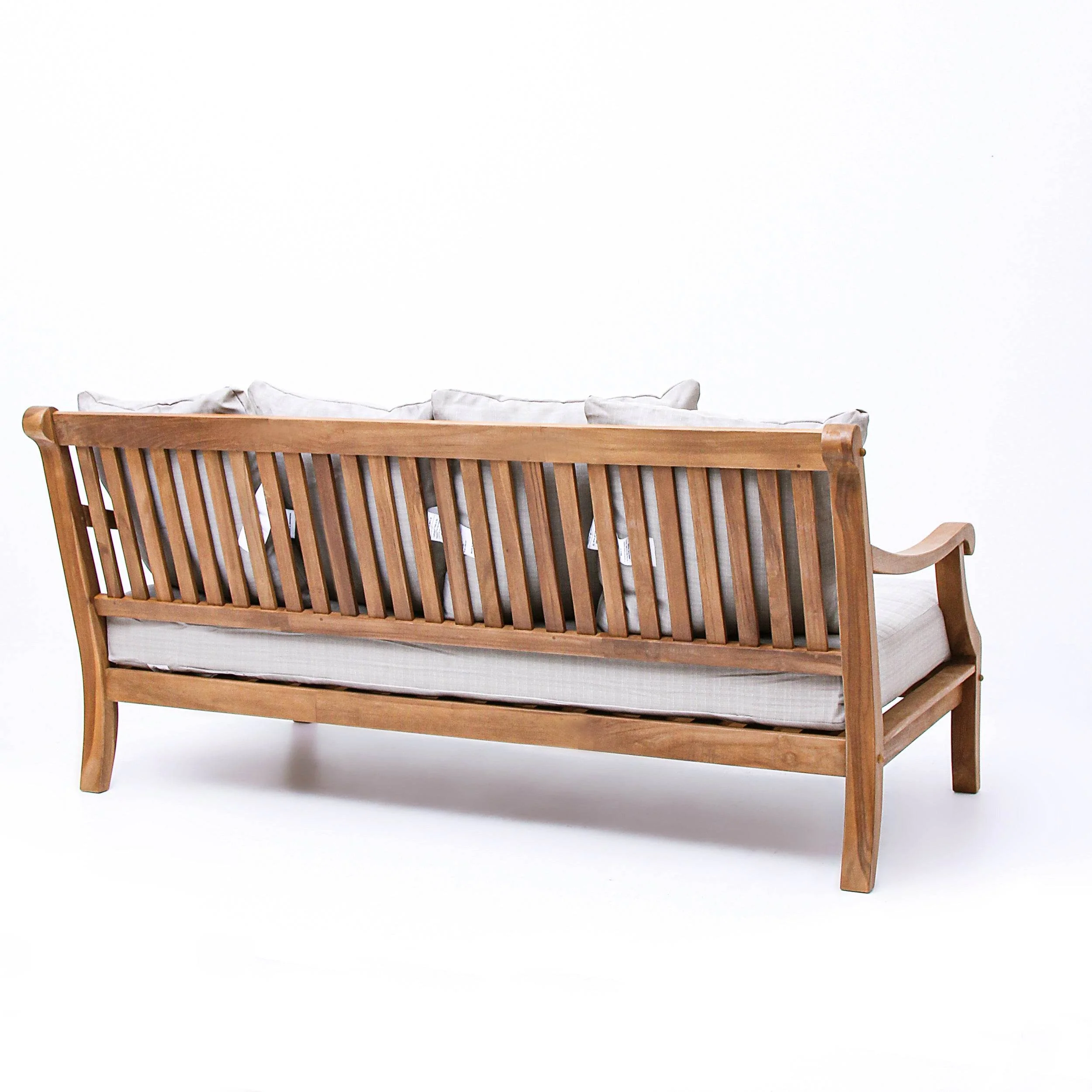 Mosko Teak Wood Outdoor Daybed with Beige Cushion - Image 41
