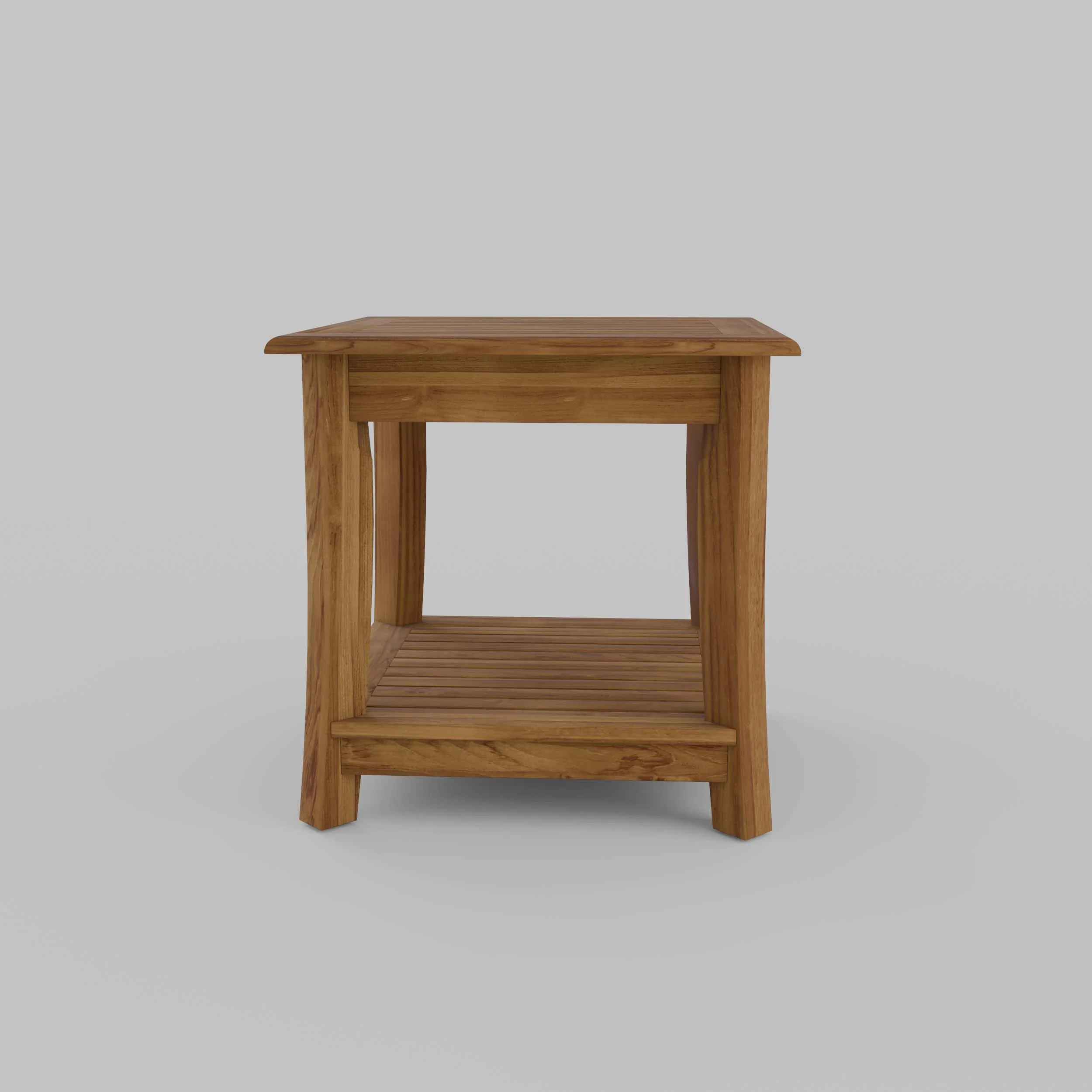 Mosko Teak Wood Outdoor Side Table with Shelf - Image 23