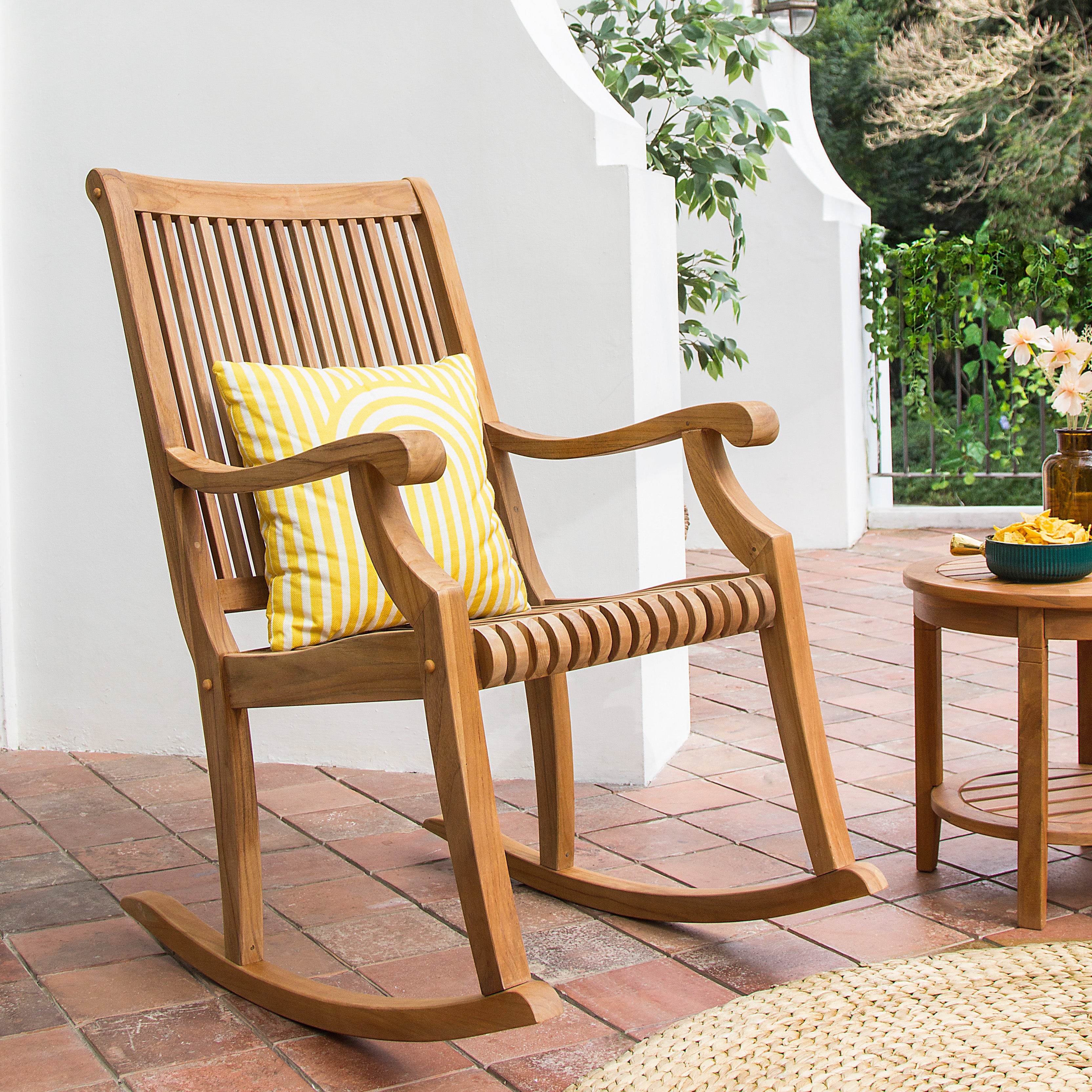 Mosko Teak Wood Porch Rocking Chair - Image 3