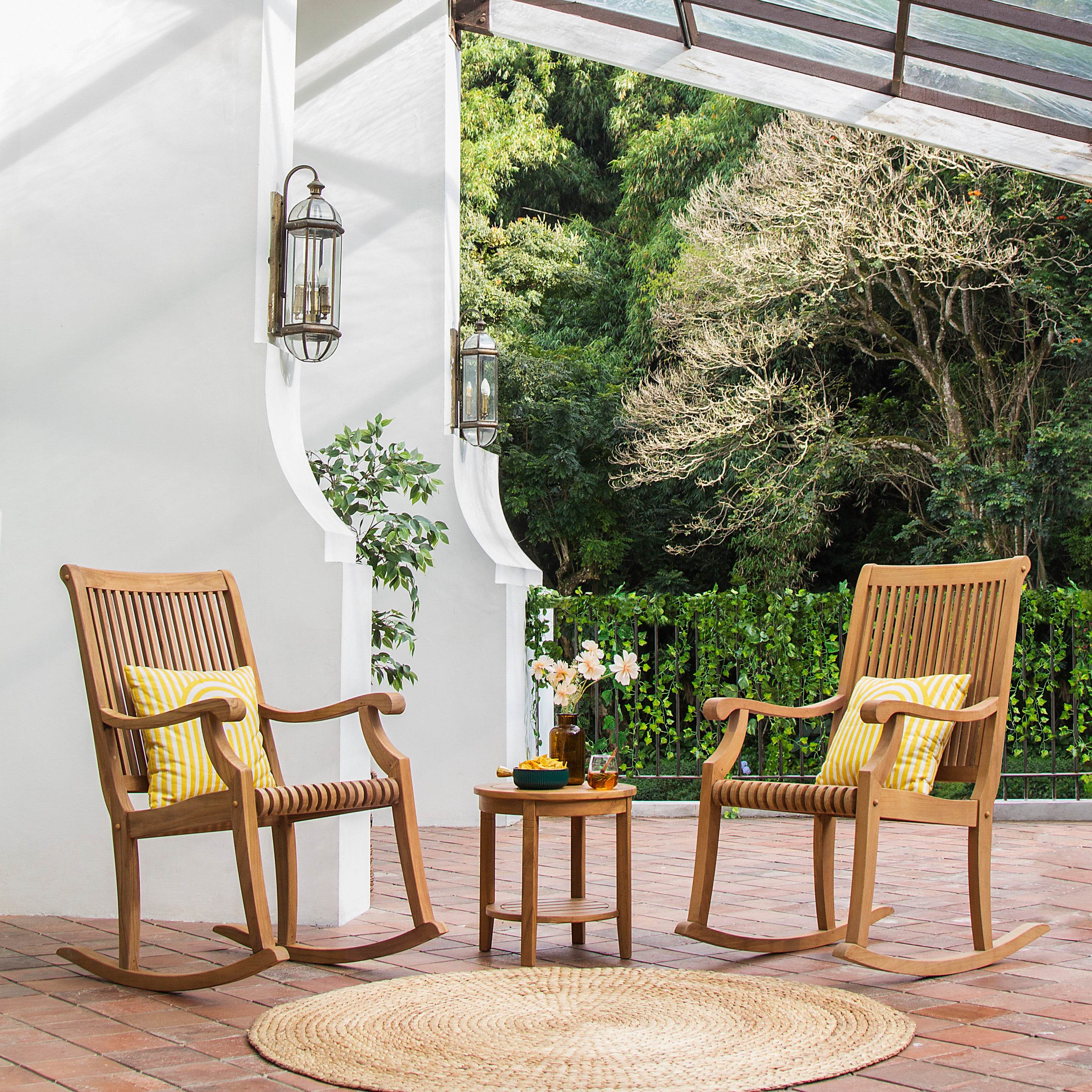 Mosko Teak Wood Porch Rocking Chair - Image 4