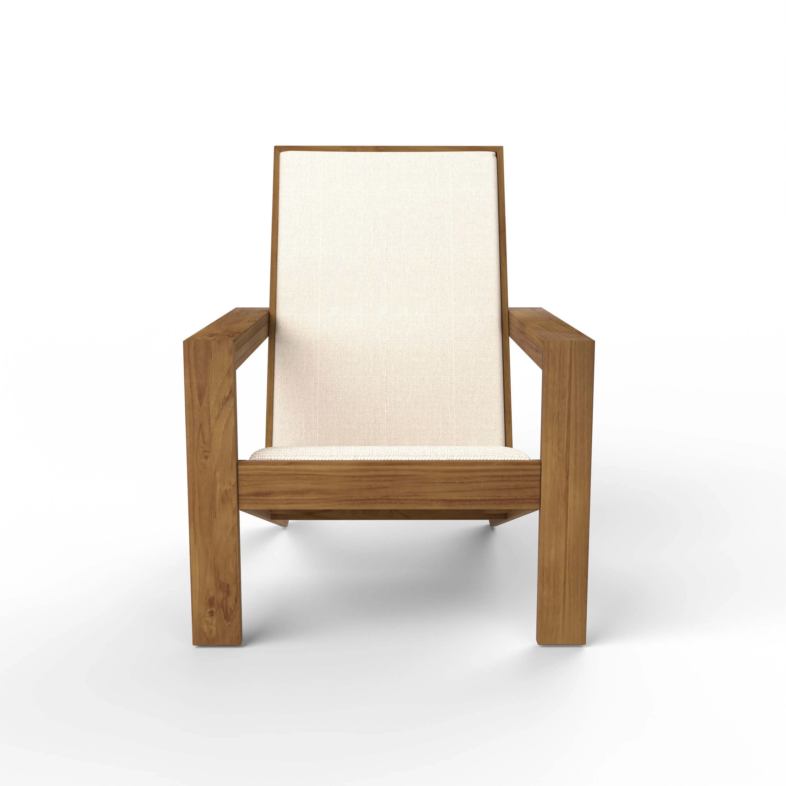 Napa Teak Wood Modern Adirondack Chair with Padded Seat - Image 19