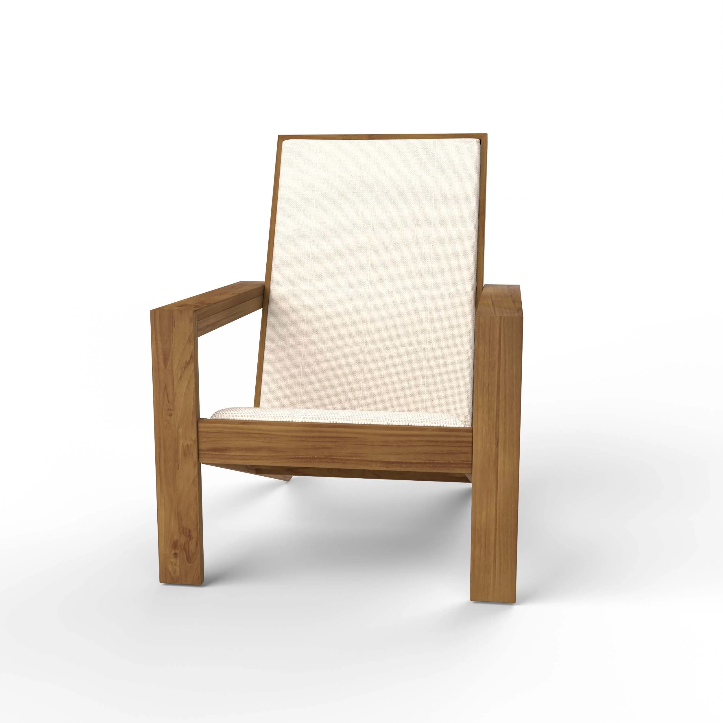 Napa Teak Wood Modern Adirondack Chair with Padded Seat - Image 20
