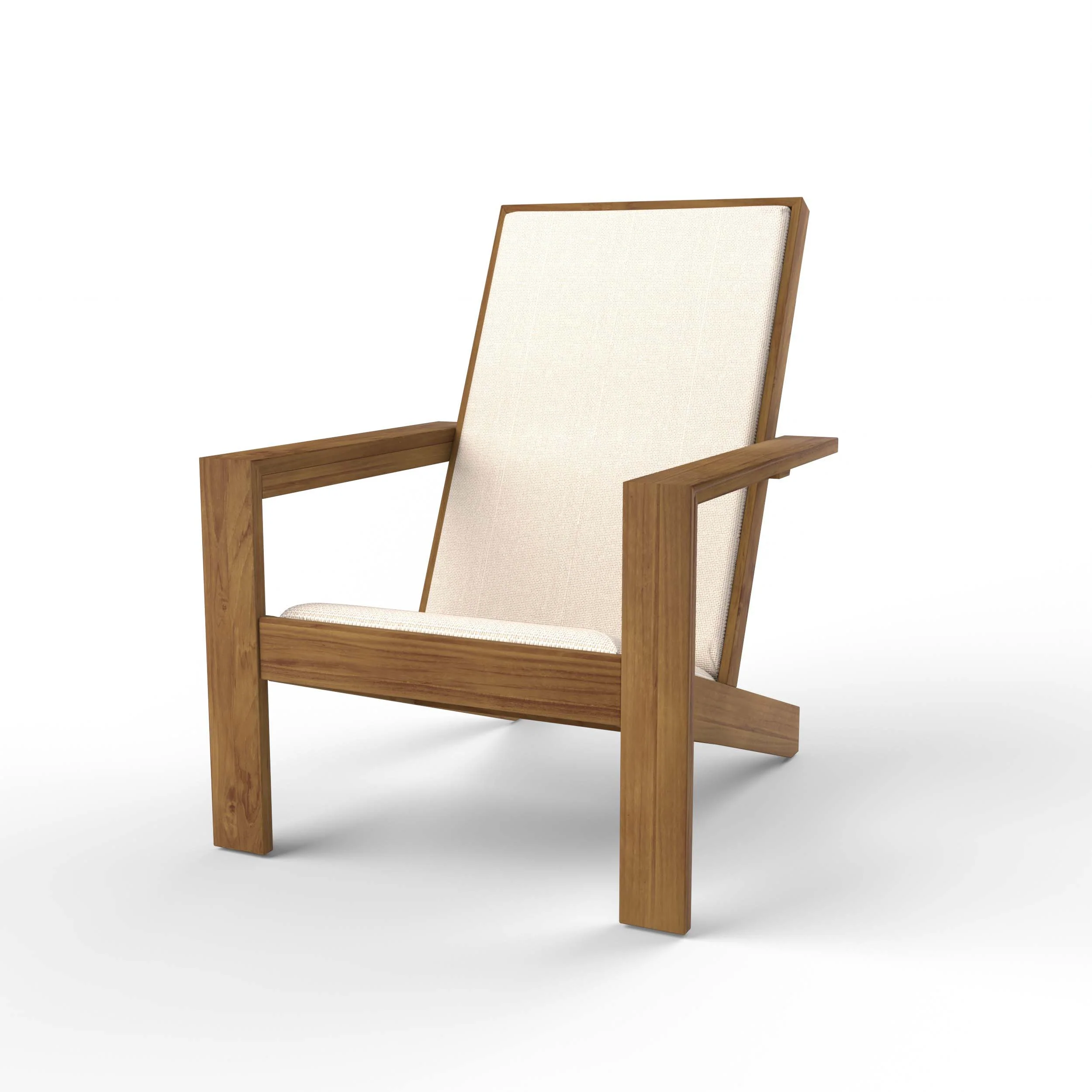 Napa Teak Wood Modern Adirondack Chair with Padded Seat - Image 22