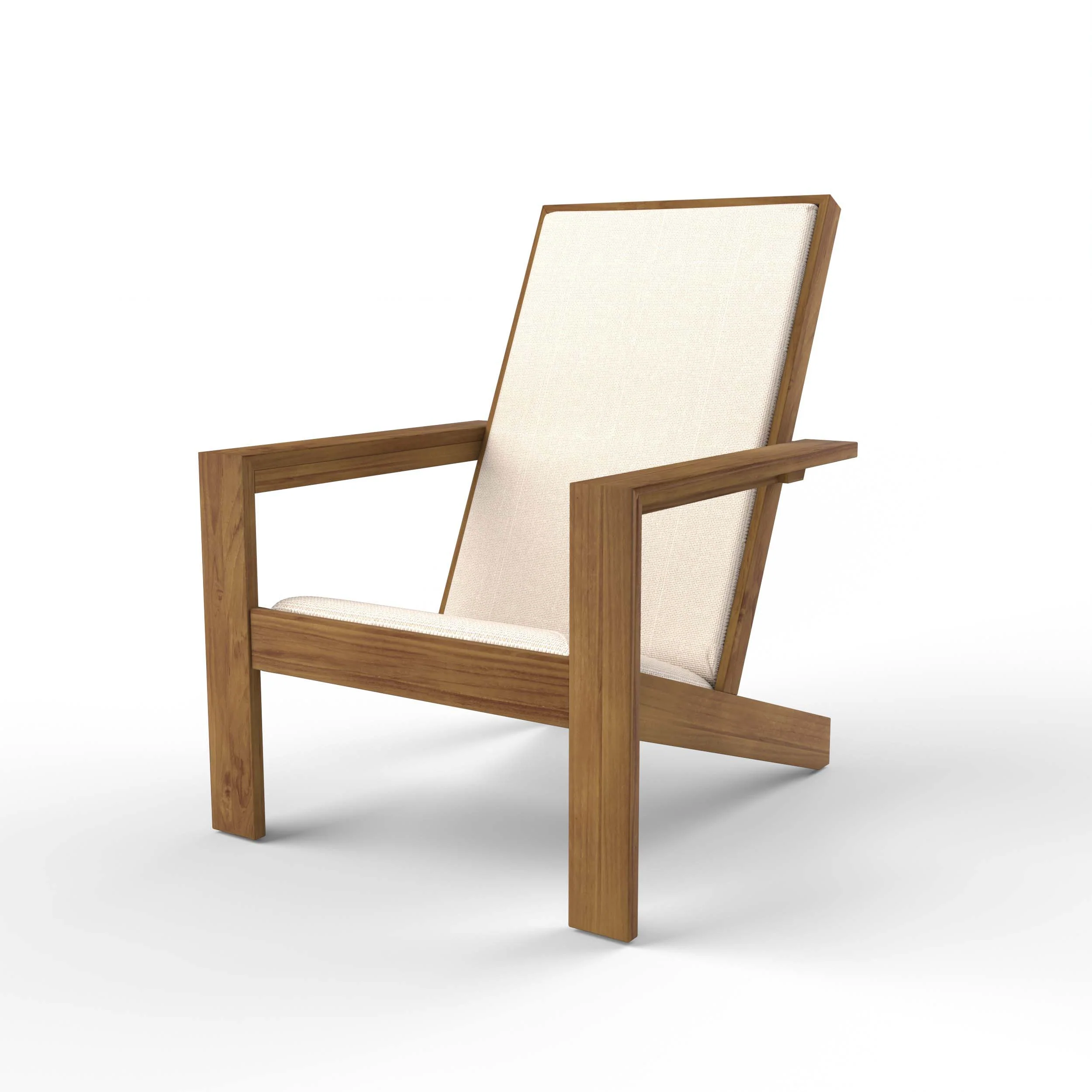 Napa Teak Wood Modern Adirondack Chair with Padded Seat - Image 23