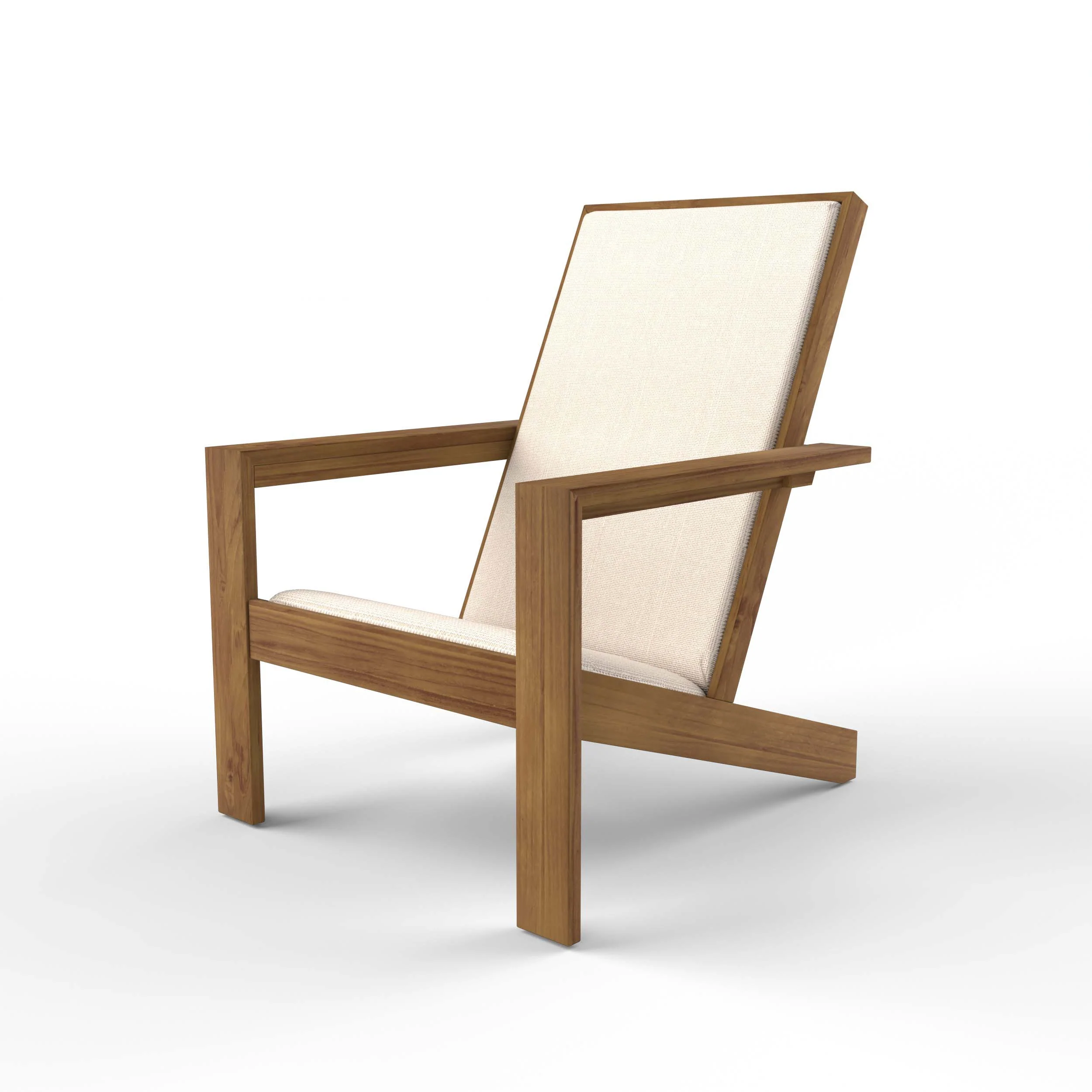 Napa Teak Wood Modern Adirondack Chair with Padded Seat - Image 24