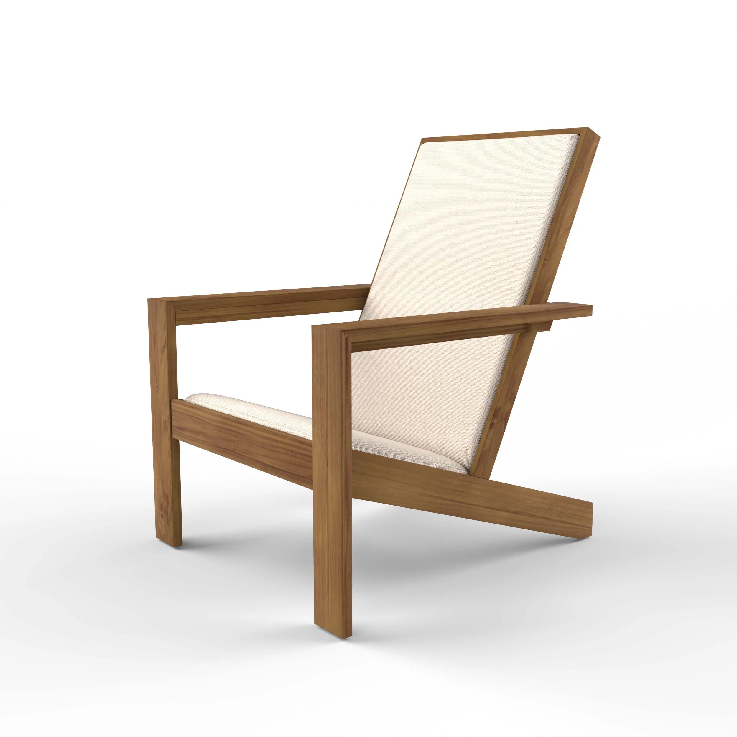 Napa Teak Wood Modern Adirondack Chair with Padded Seat - Image 25