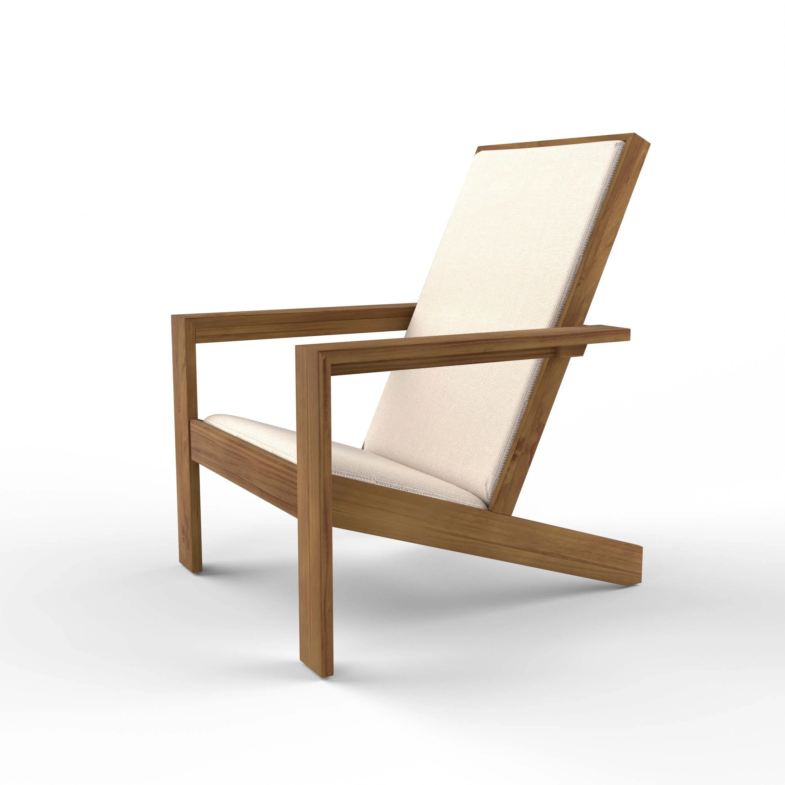 Napa Teak Wood Modern Adirondack Chair with Padded Seat - Image 26