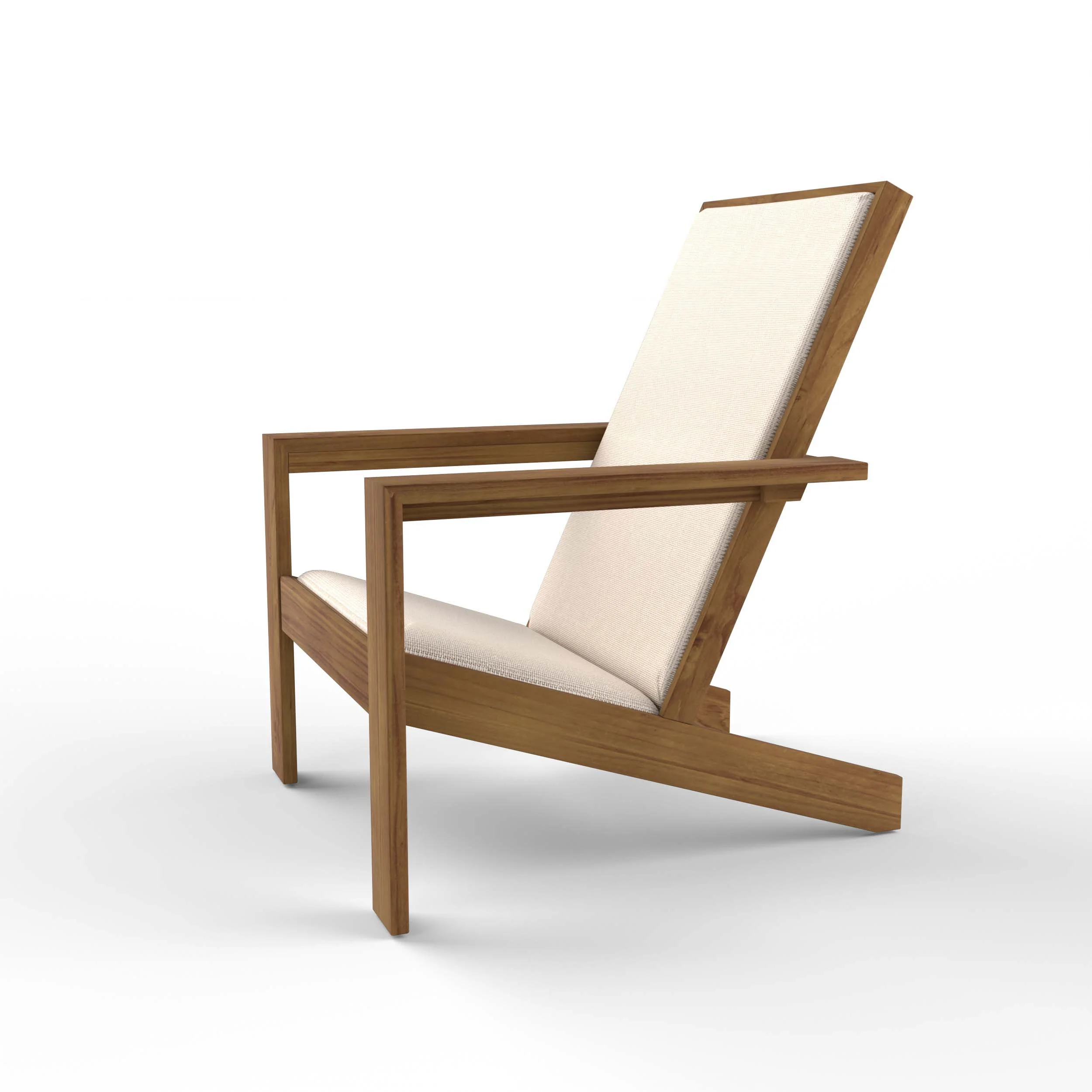 Napa Teak Wood Modern Adirondack Chair with Padded Seat - Image 27