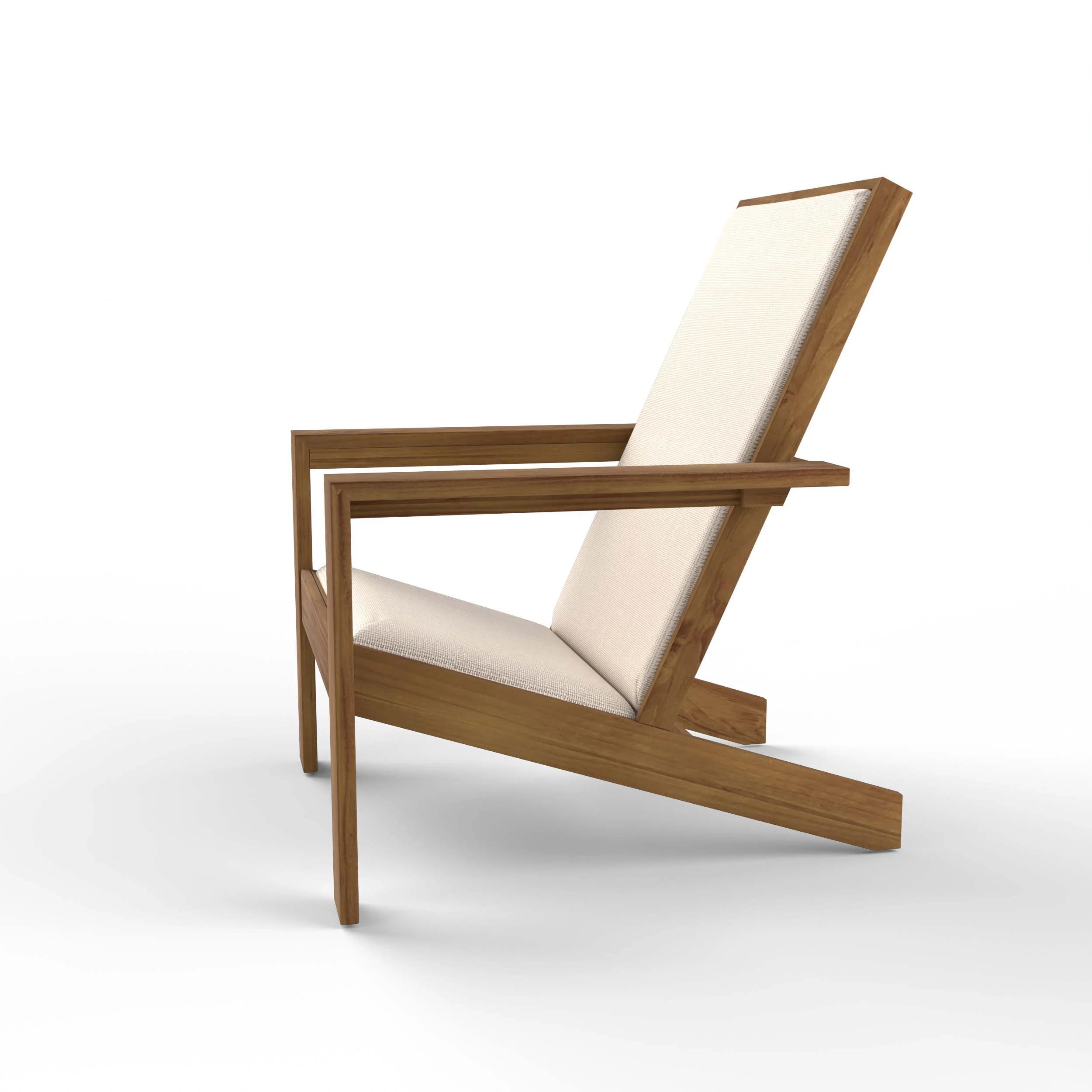 Napa Teak Wood Modern Adirondack Chair with Padded Seat - Image 28
