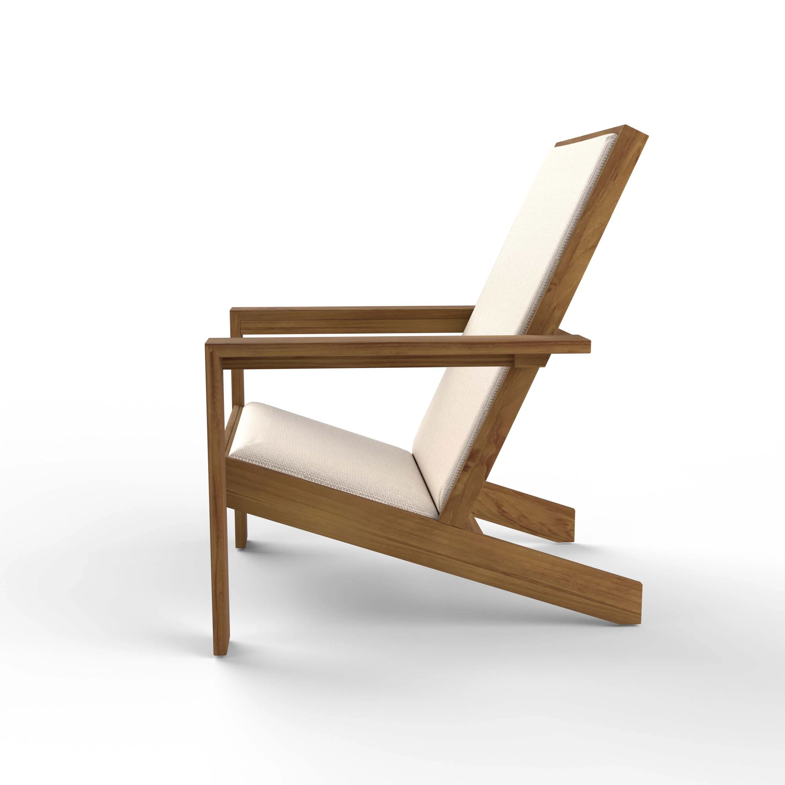Napa Teak Wood Modern Adirondack Chair with Padded Seat - Image 29