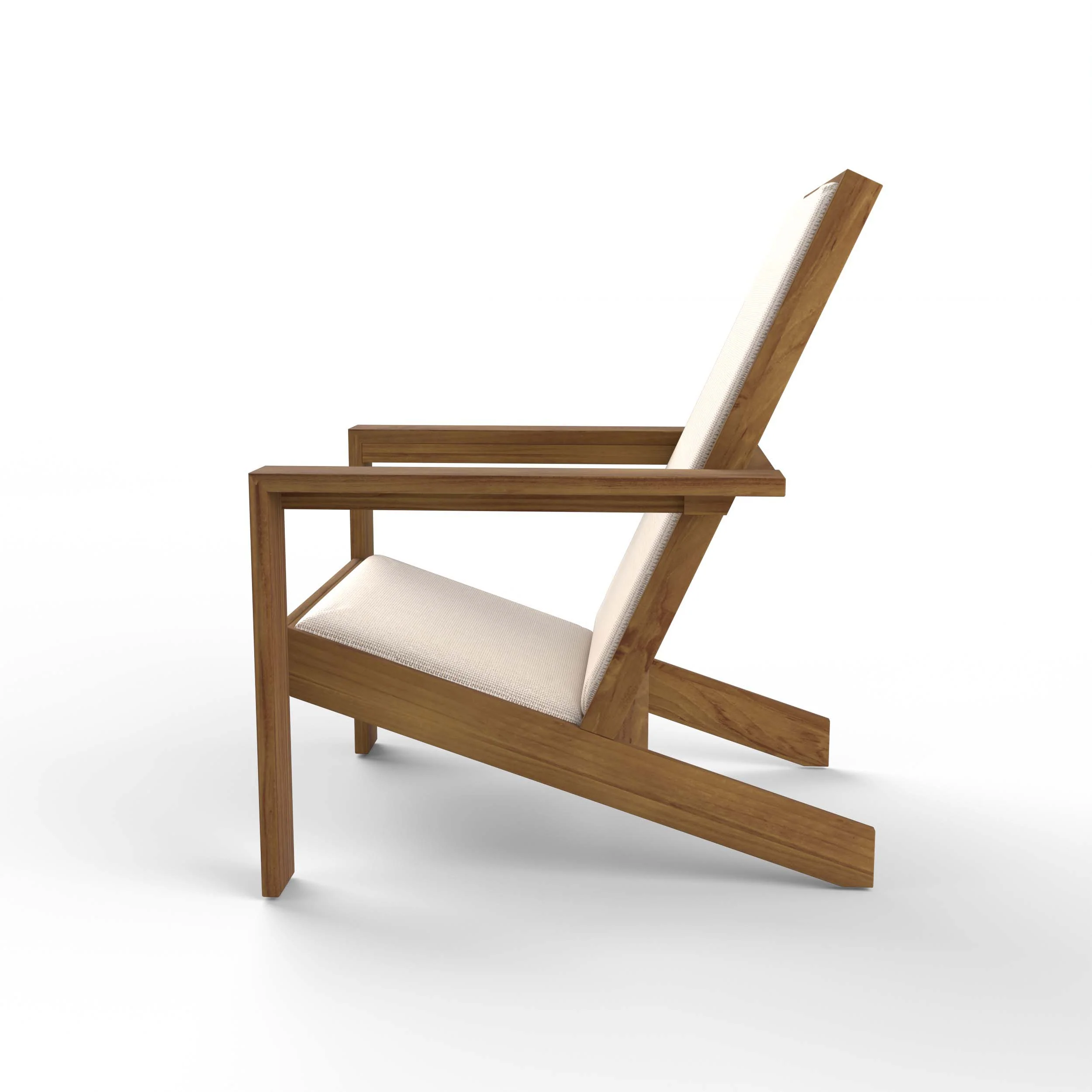 Napa Teak Wood Modern Adirondack Chair with Padded Seat - Image 30