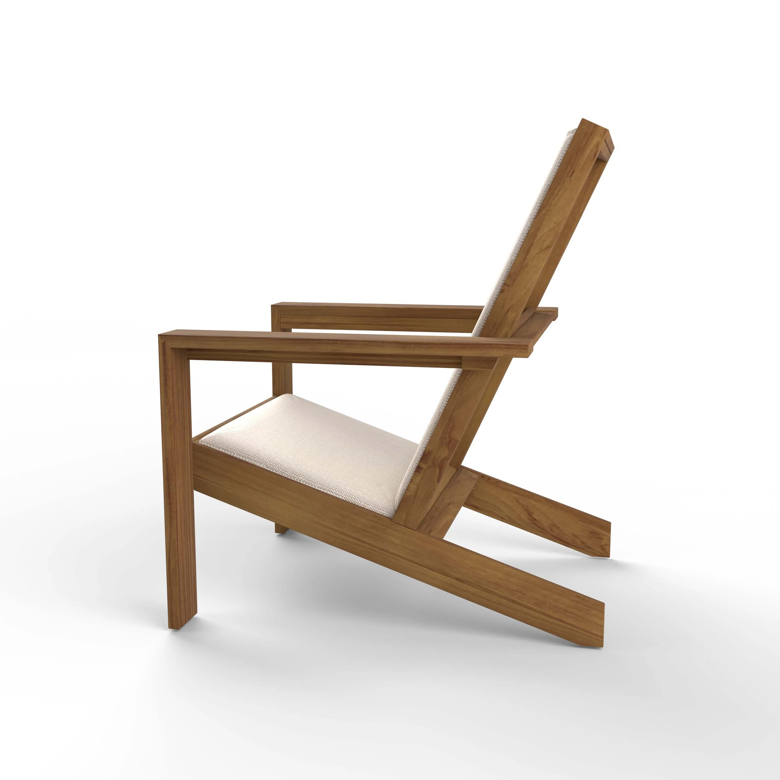 Napa Teak Wood Modern Adirondack Chair with Padded Seat - Image 31