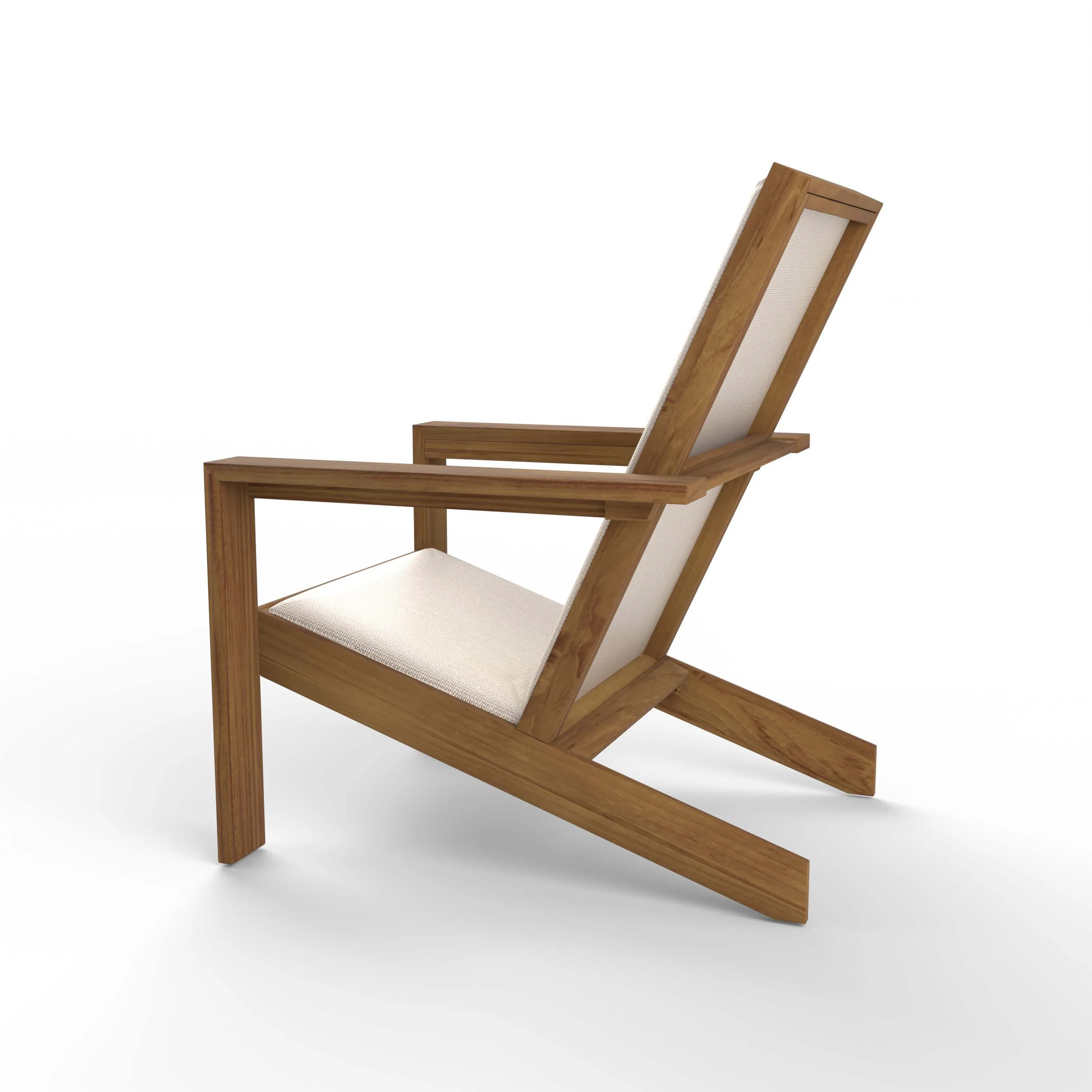 Napa Teak Wood Modern Adirondack Chair with Padded Seat - Image 32