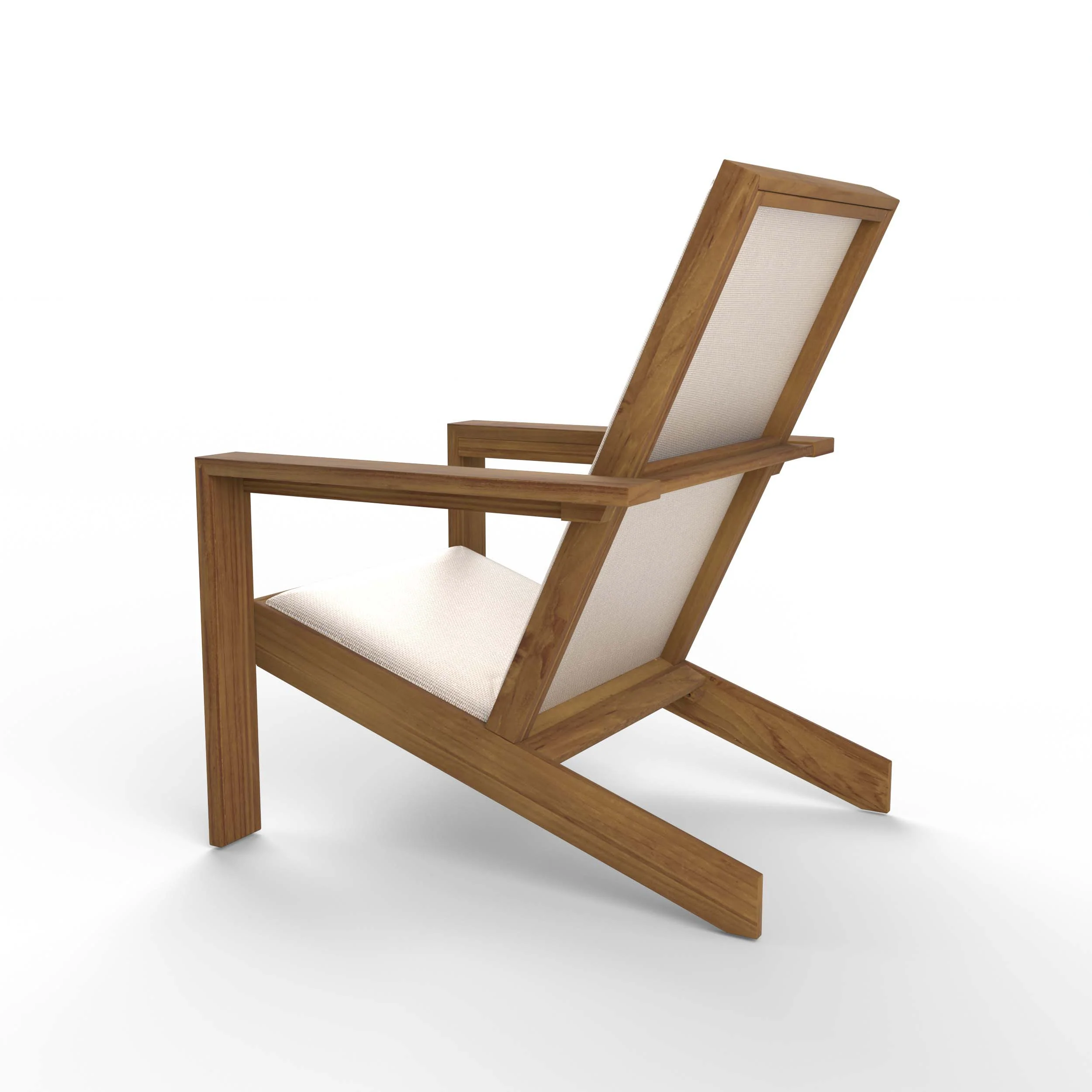 Napa Teak Wood Modern Adirondack Chair with Padded Seat - Image 33