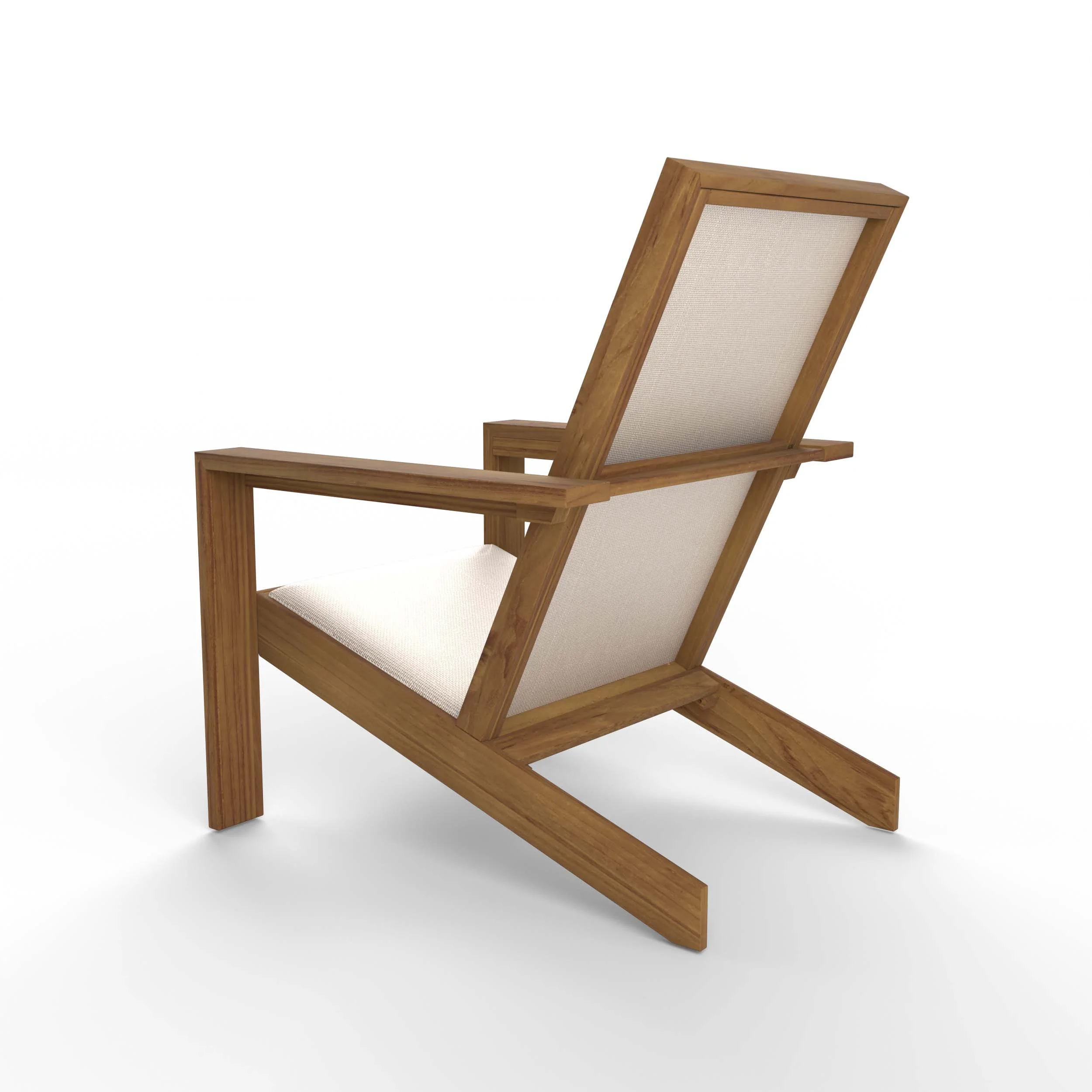 Napa Teak Wood Modern Adirondack Chair with Padded Seat - Image 34