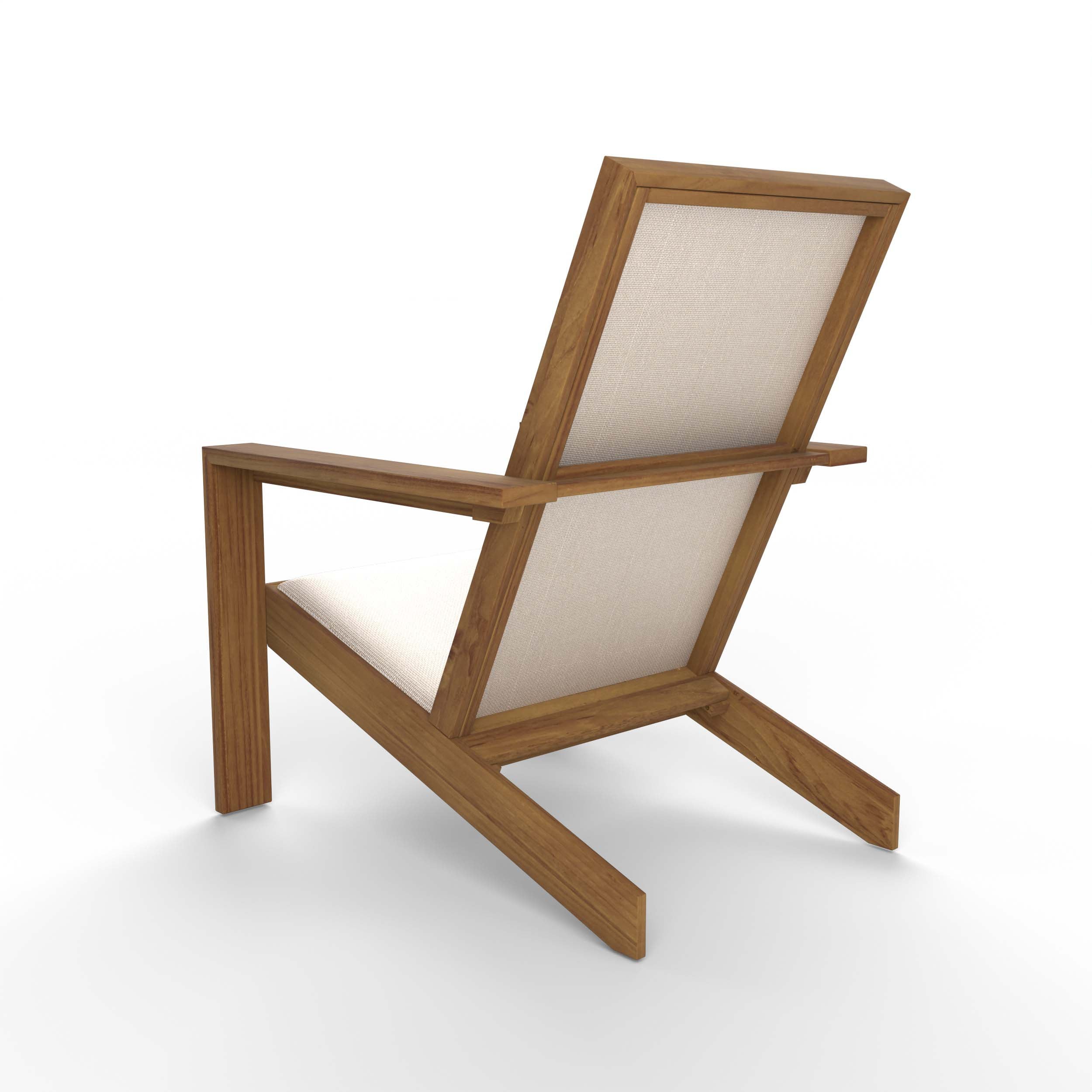 Napa Teak Wood Modern Adirondack Chair with Padded Seat - Image 35