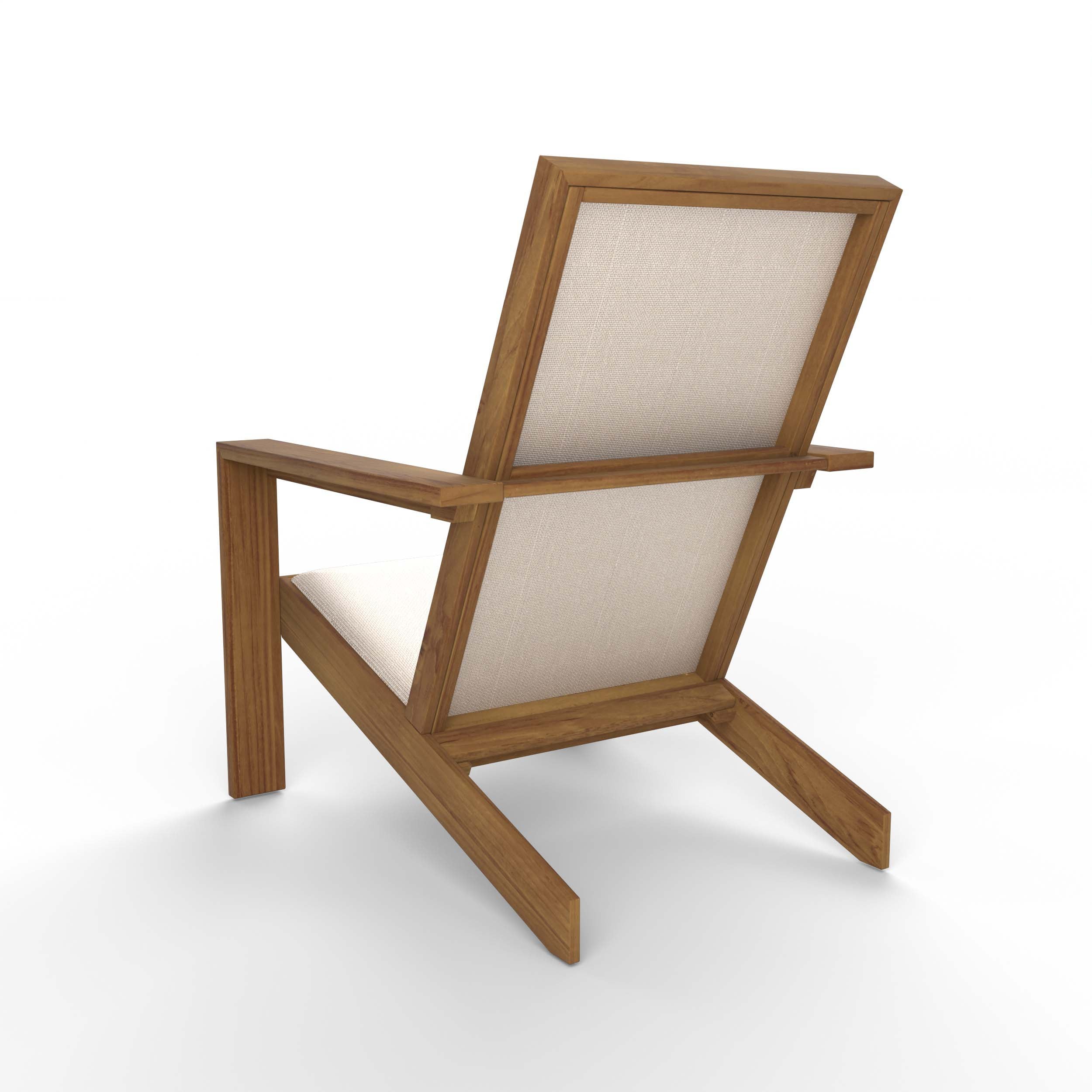 Napa Teak Wood Modern Adirondack Chair with Padded Seat - Image 36