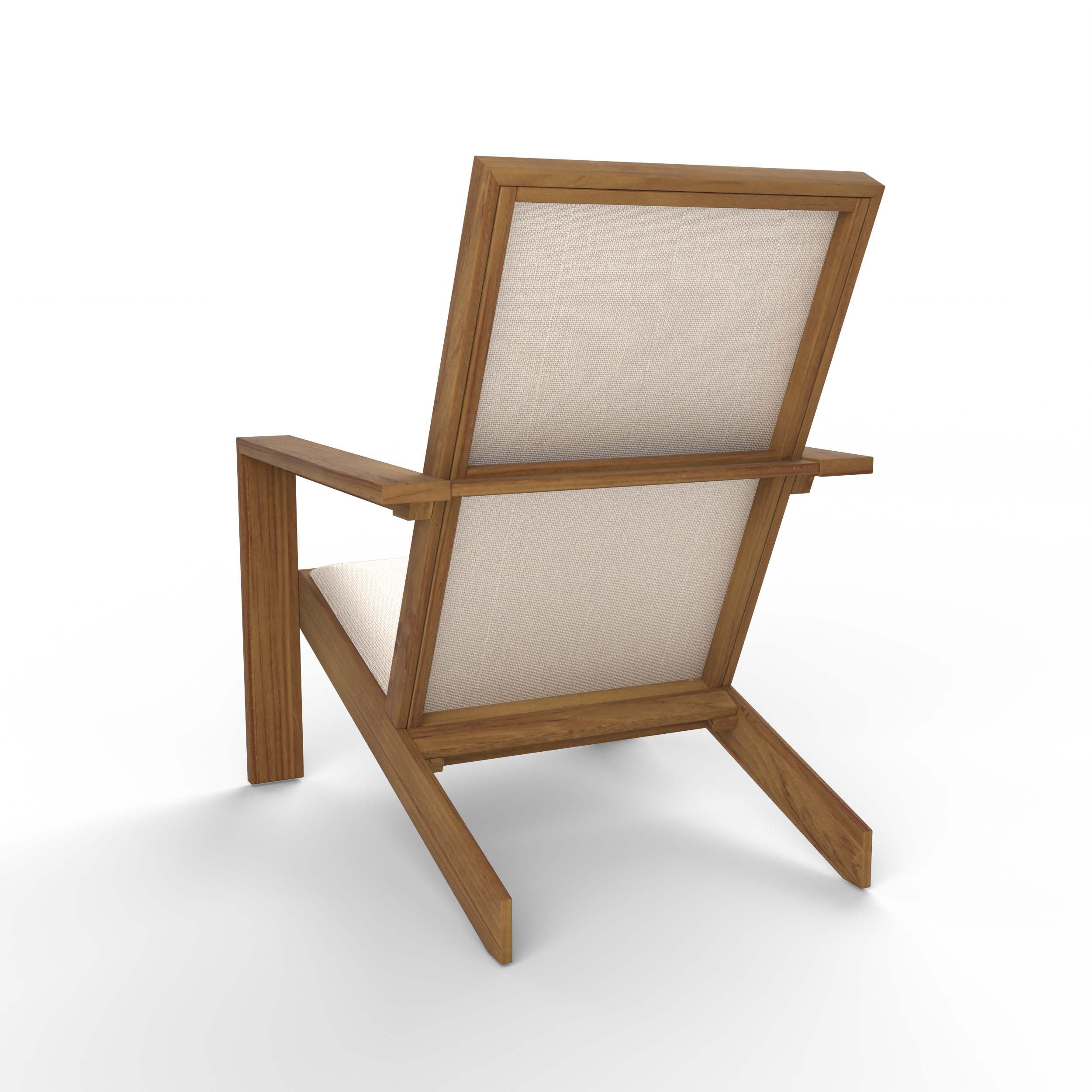 Napa Teak Wood Modern Adirondack Chair with Padded Seat - Image 37