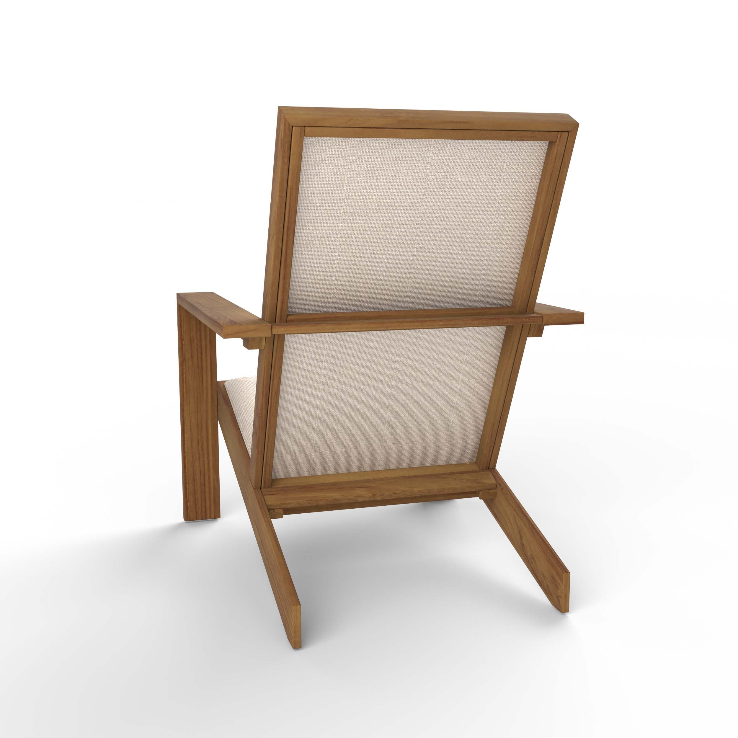 Napa Teak Wood Modern Adirondack Chair with Padded Seat - Image 38