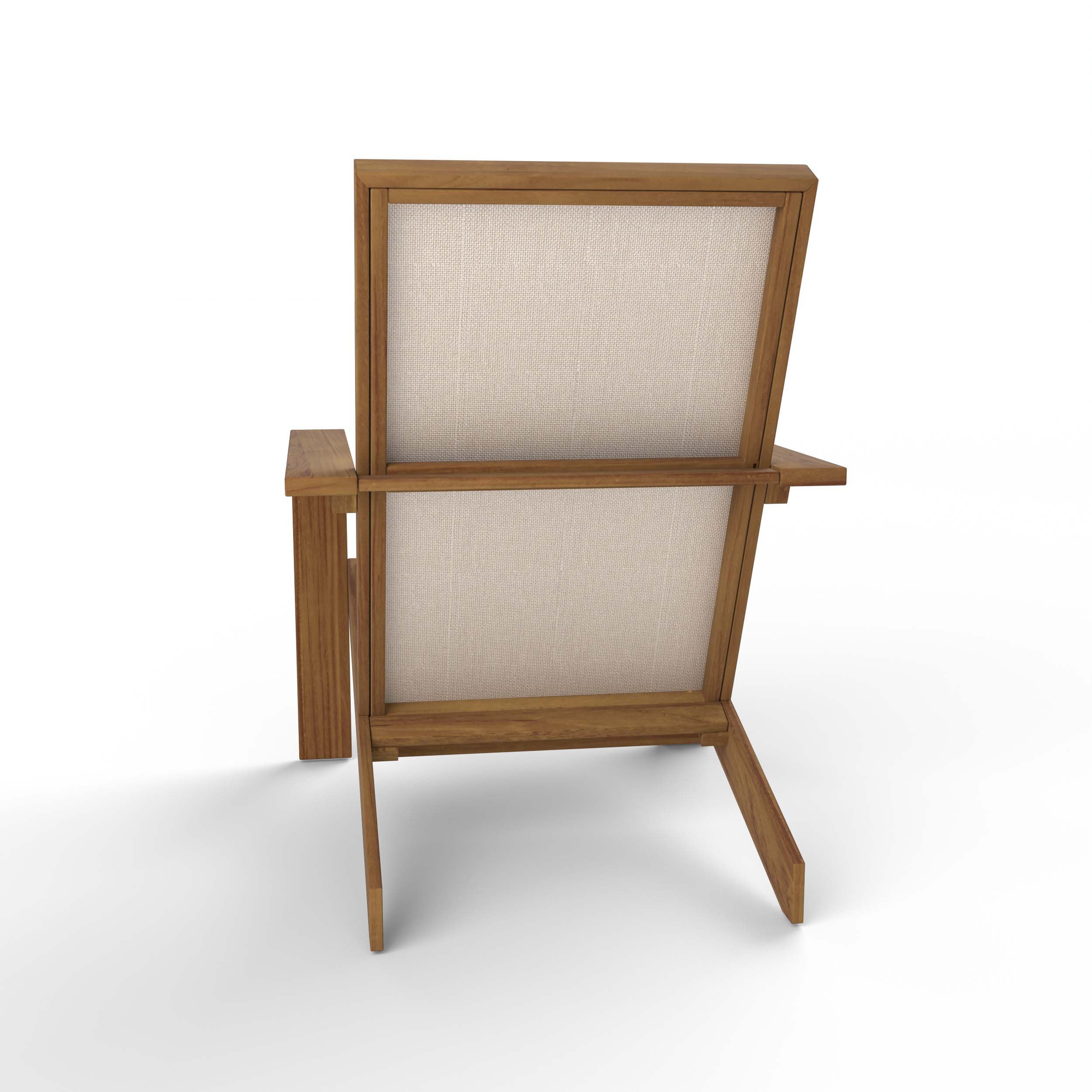Napa Teak Wood Modern Adirondack Chair with Padded Seat - Image 39