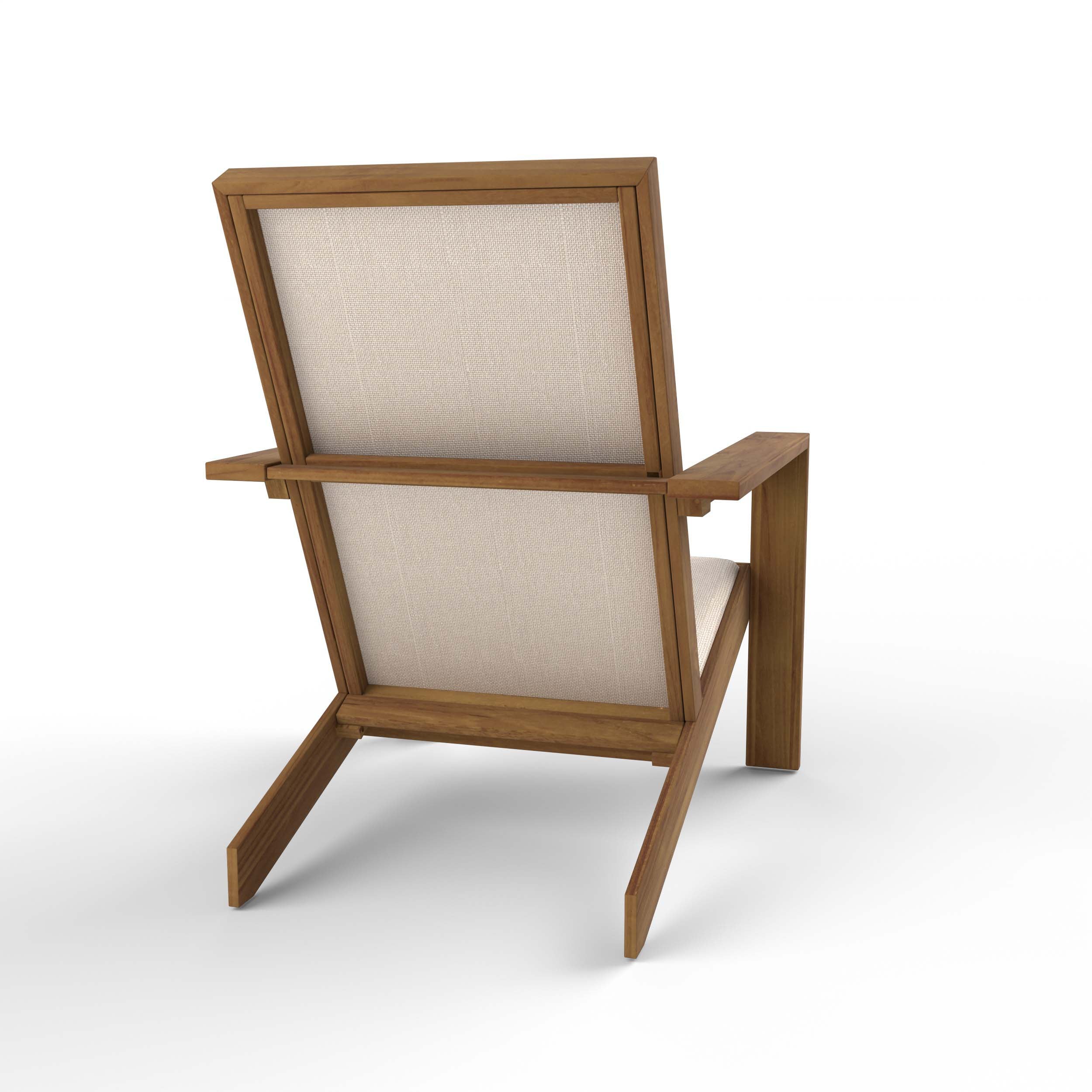 Napa Teak Wood Modern Adirondack Chair with Padded Seat - Image 41