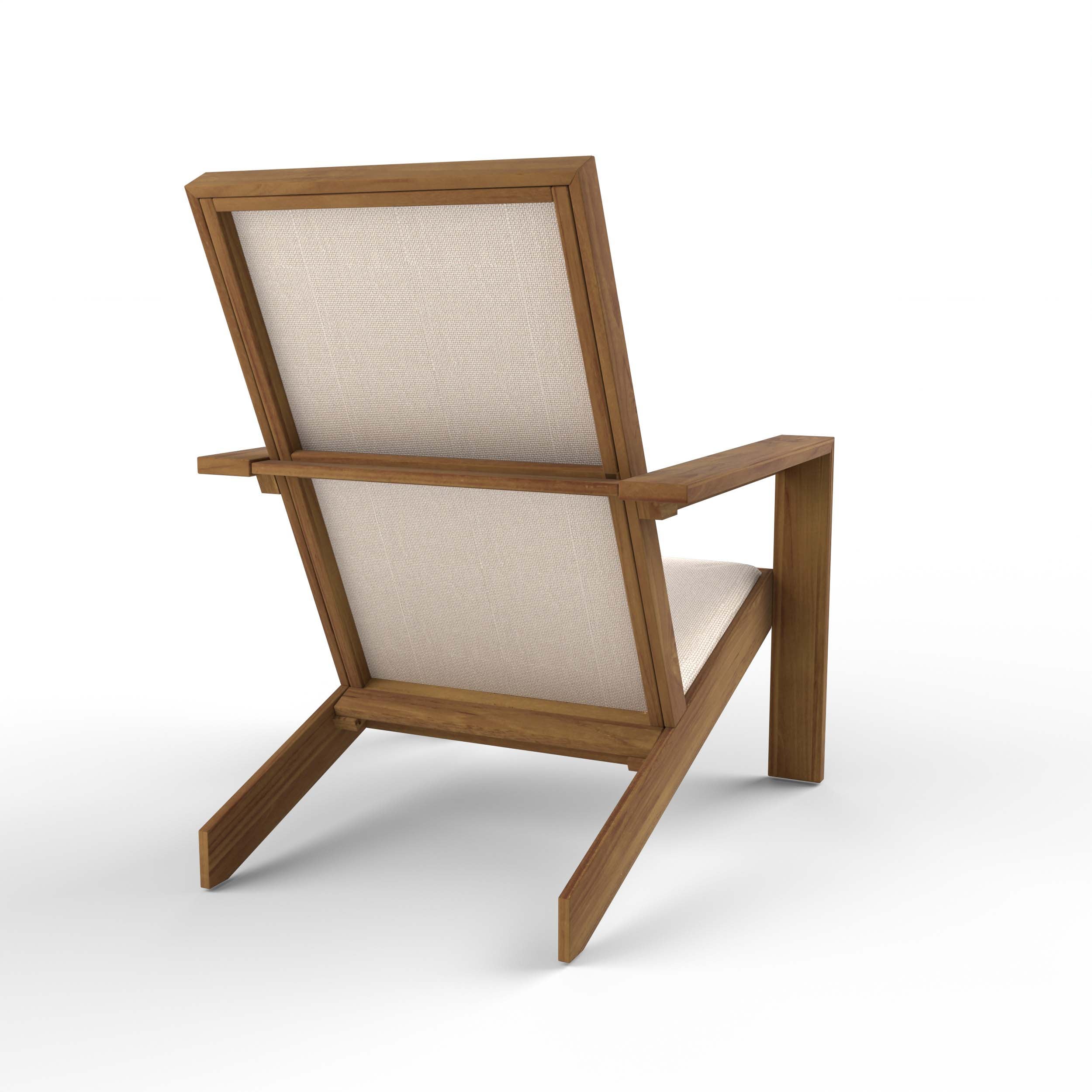 Napa Teak Wood Modern Adirondack Chair with Padded Seat - Image 42