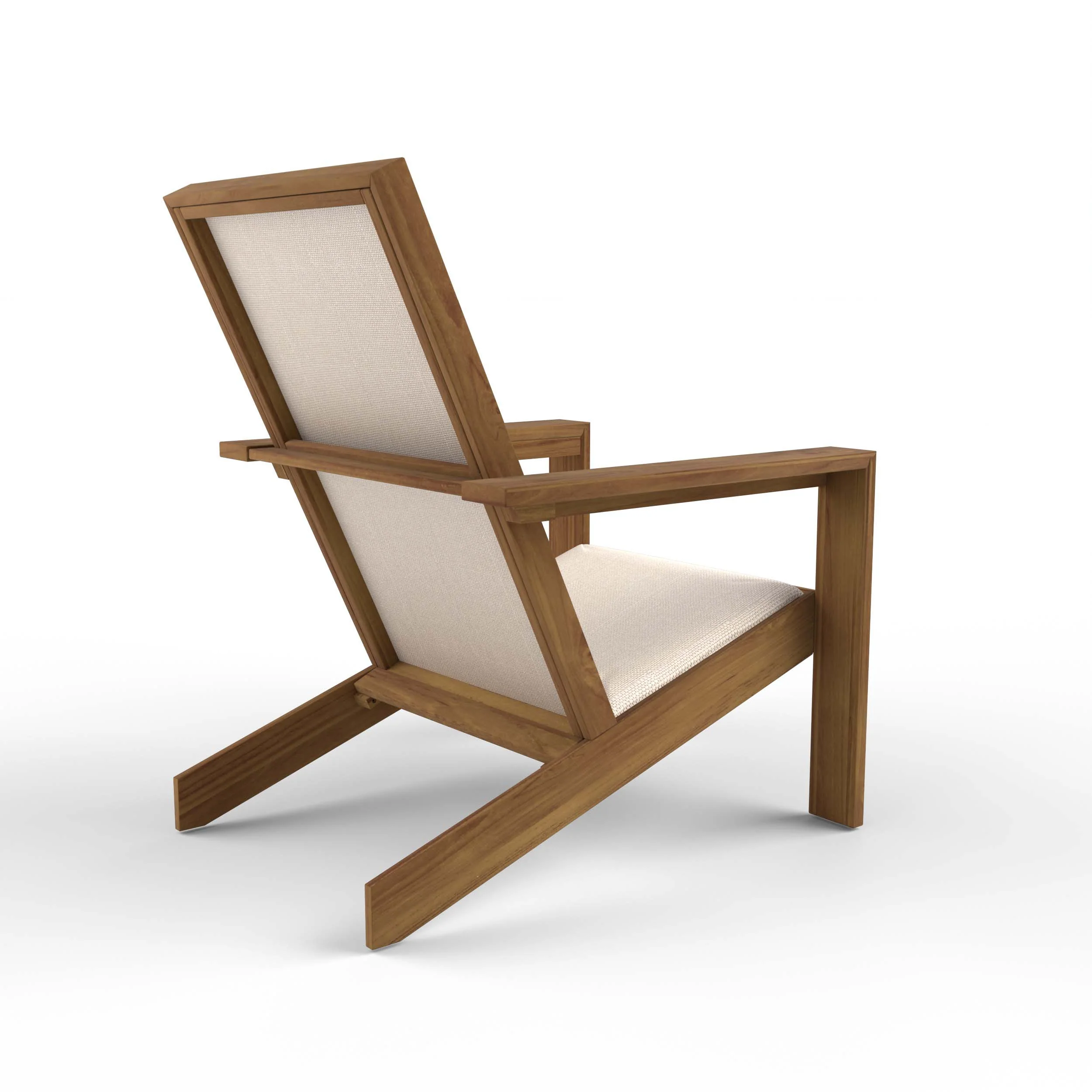 Napa Teak Wood Modern Adirondack Chair with Padded Seat - Image 45