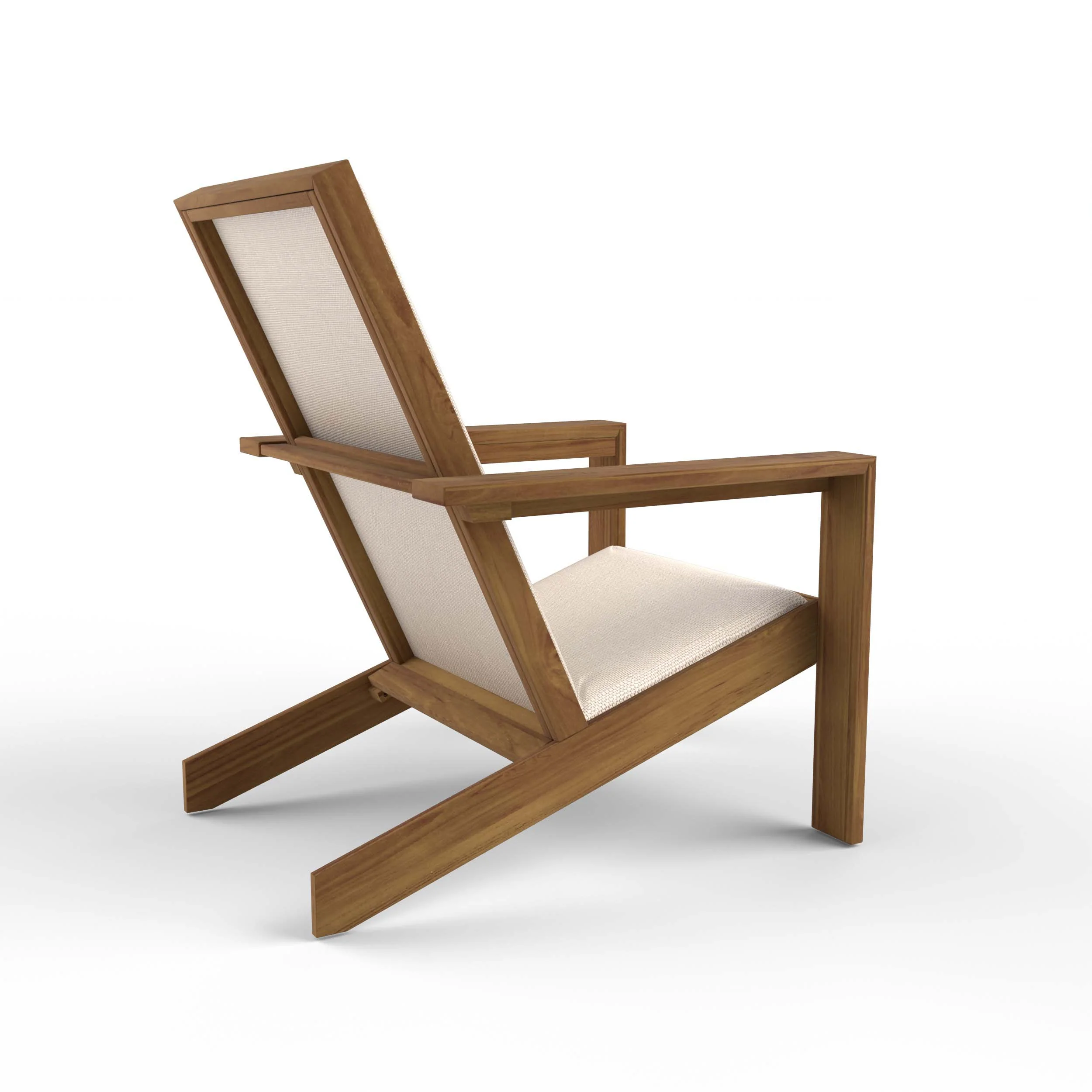 Napa Teak Wood Modern Adirondack Chair with Padded Seat - Image 46