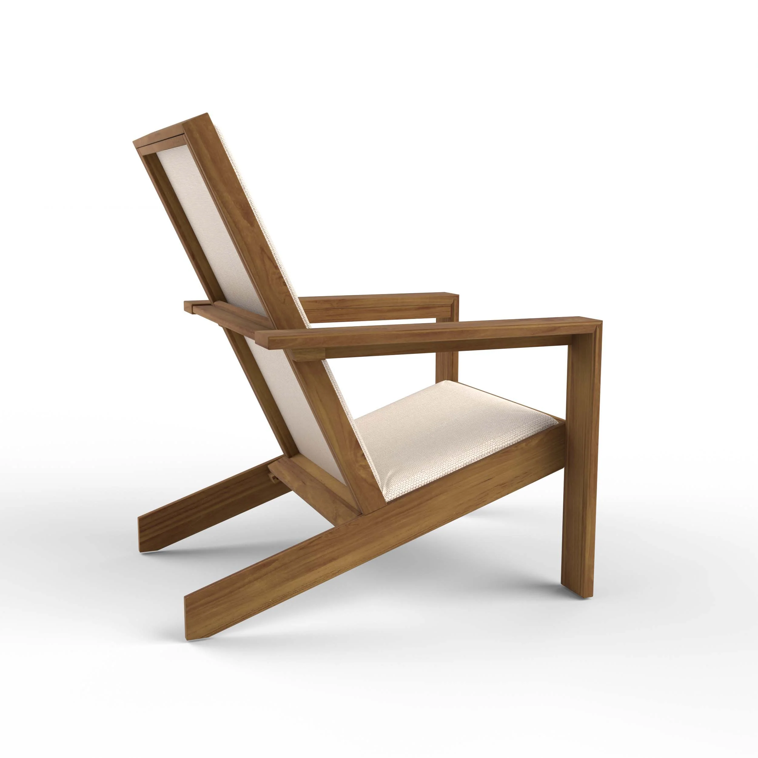 Napa Teak Wood Modern Adirondack Chair with Padded Seat - Image 47