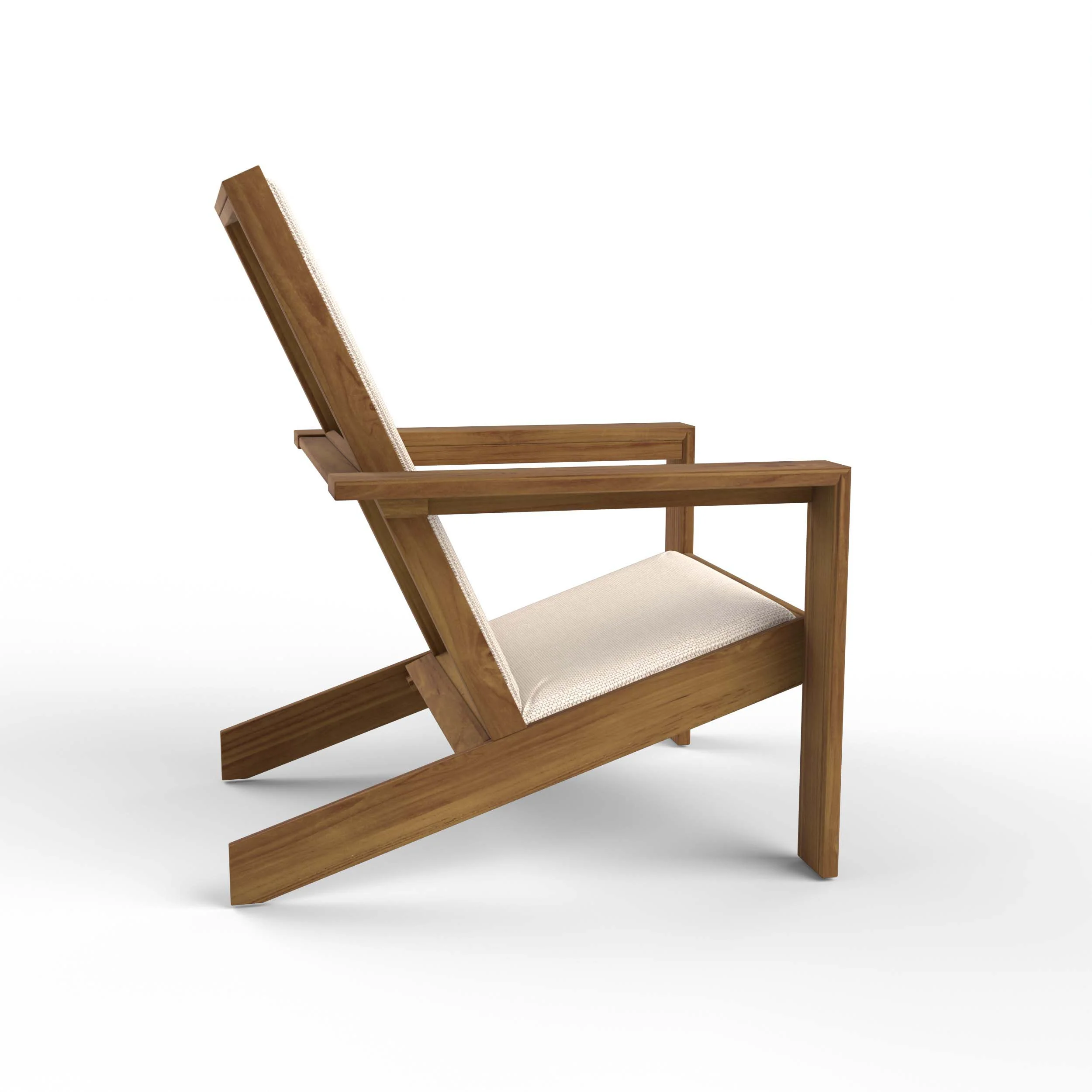 Napa Teak Wood Modern Adirondack Chair with Padded Seat - Image 48