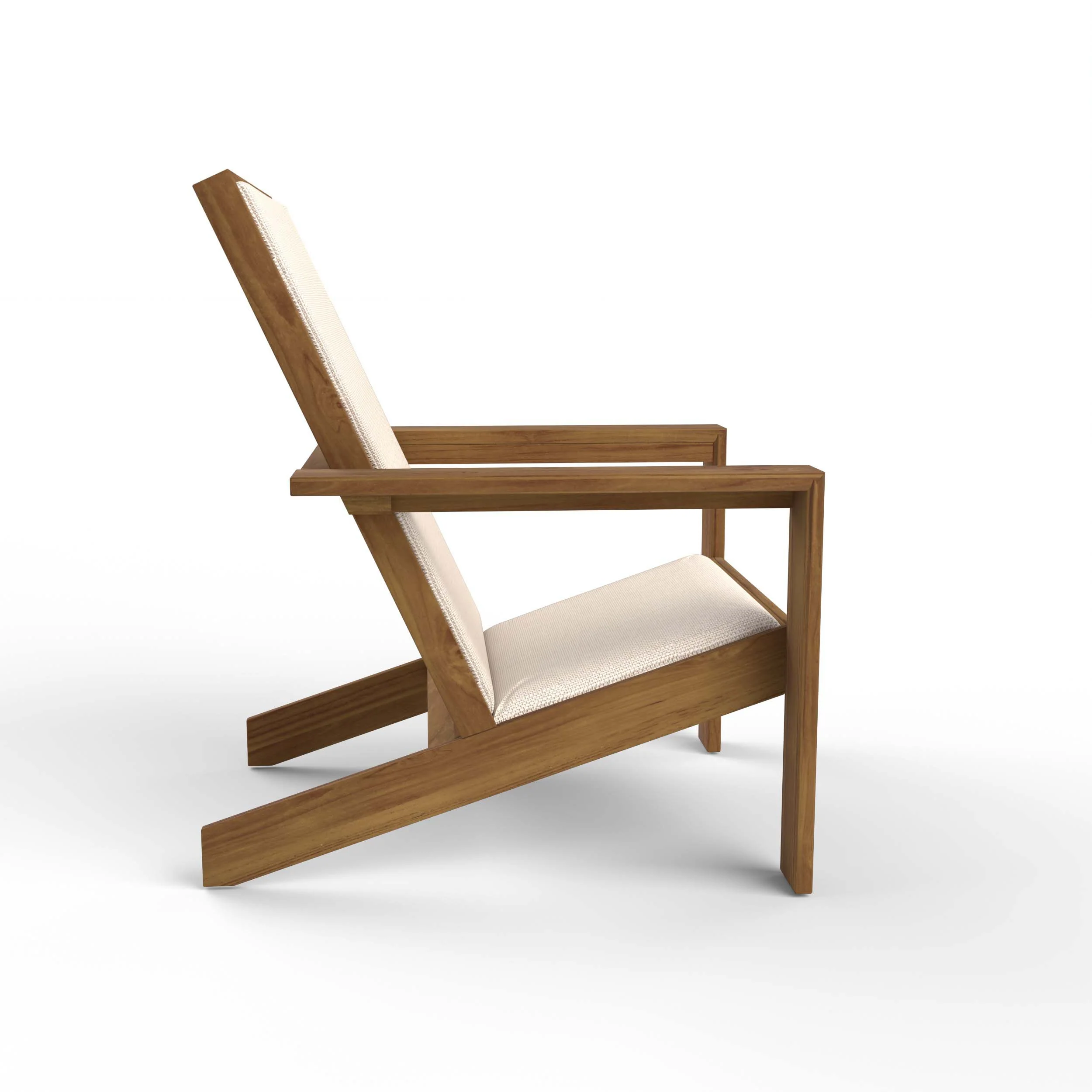 Napa Teak Wood Modern Adirondack Chair with Padded Seat - Image 49