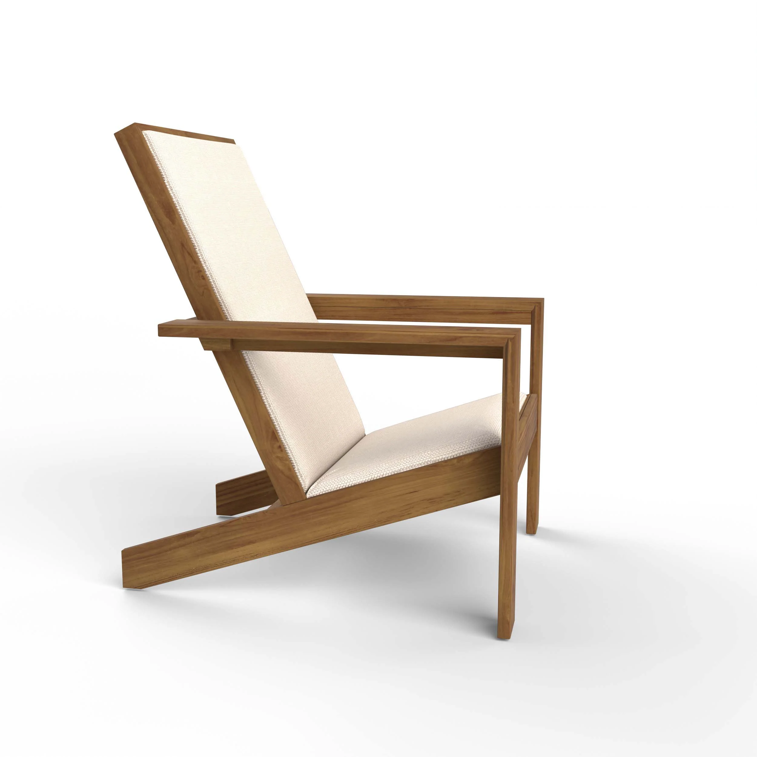 Napa Teak Wood Modern Adirondack Chair with Padded Seat - Image 51