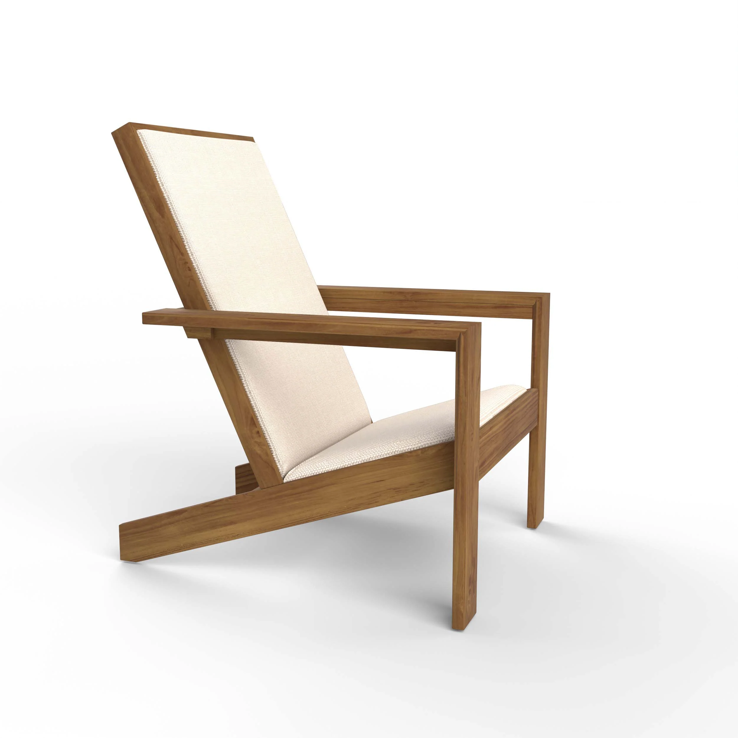 Napa Teak Wood Modern Adirondack Chair with Padded Seat - Image 52