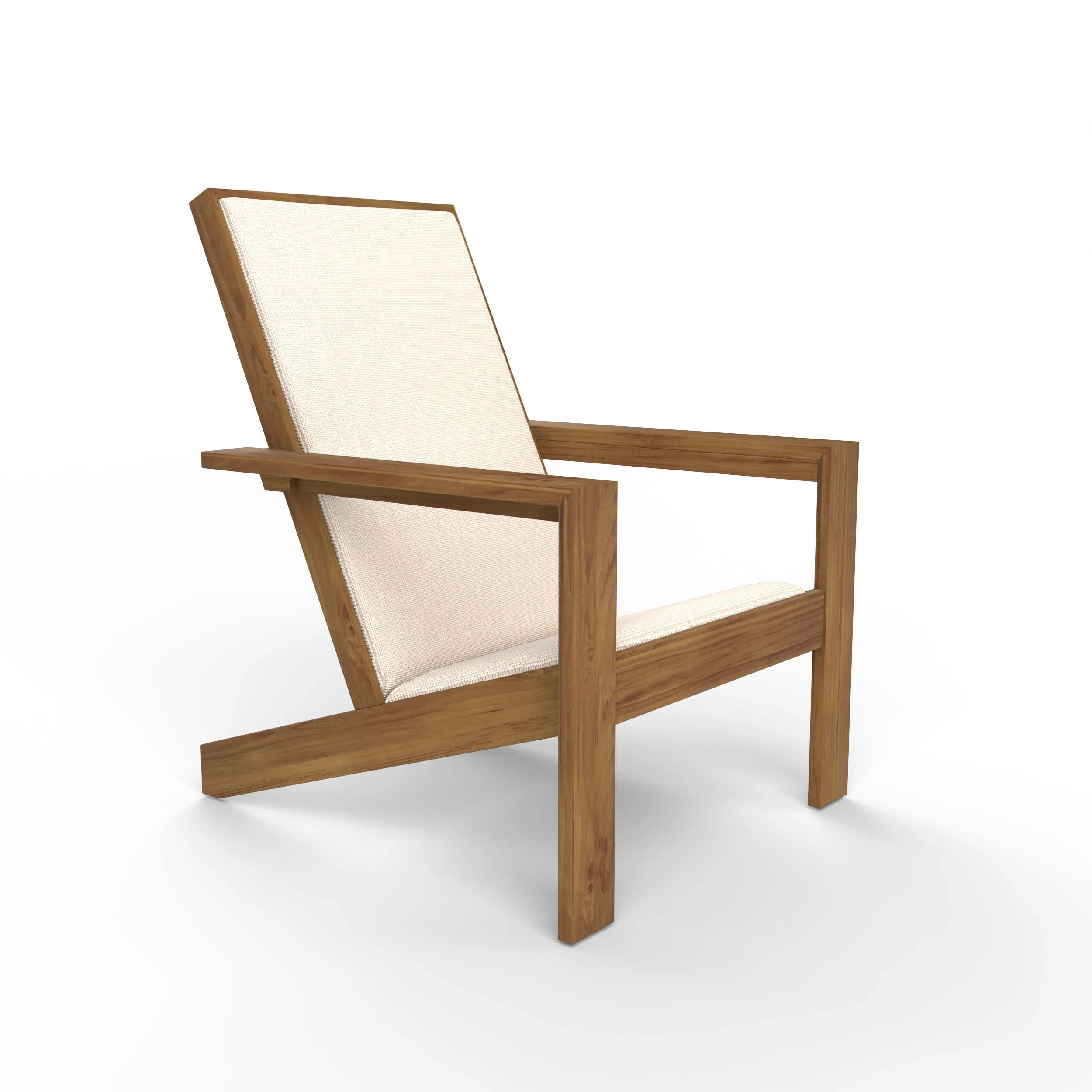 Napa Teak Wood Modern Adirondack Chair with Padded Seat - Image 54