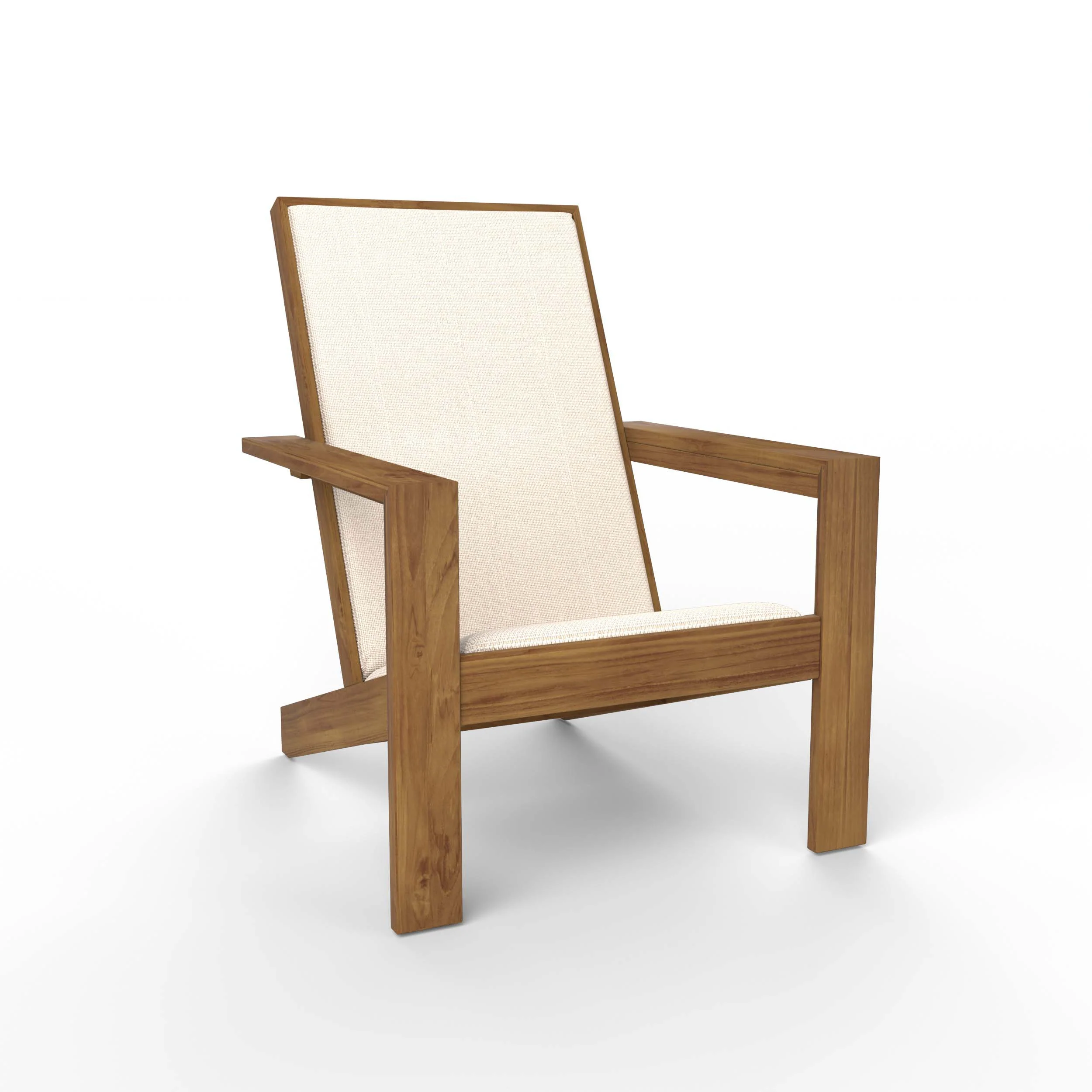 Napa Teak Wood Modern Adirondack Chair with Padded Seat - Image 57