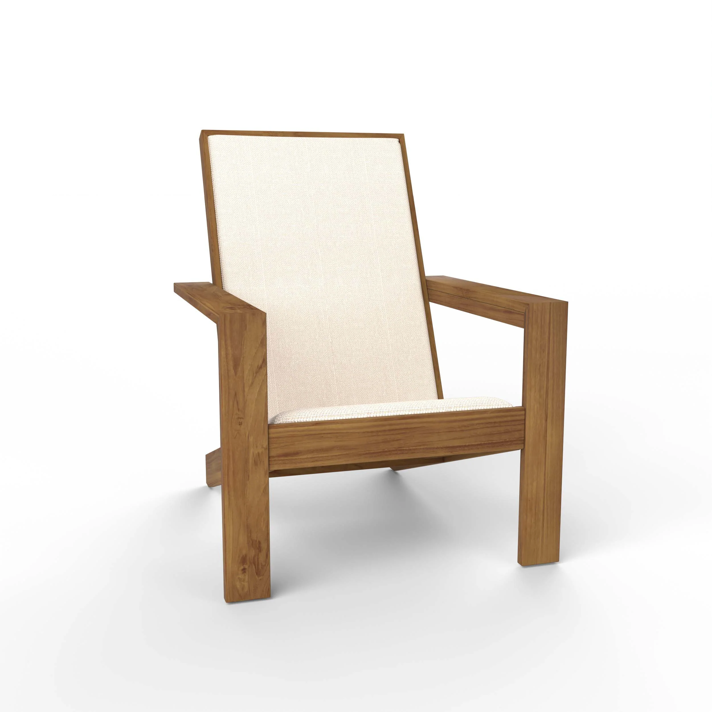 Napa Teak Wood Modern Adirondack Chair with Padded Seat - Image 58