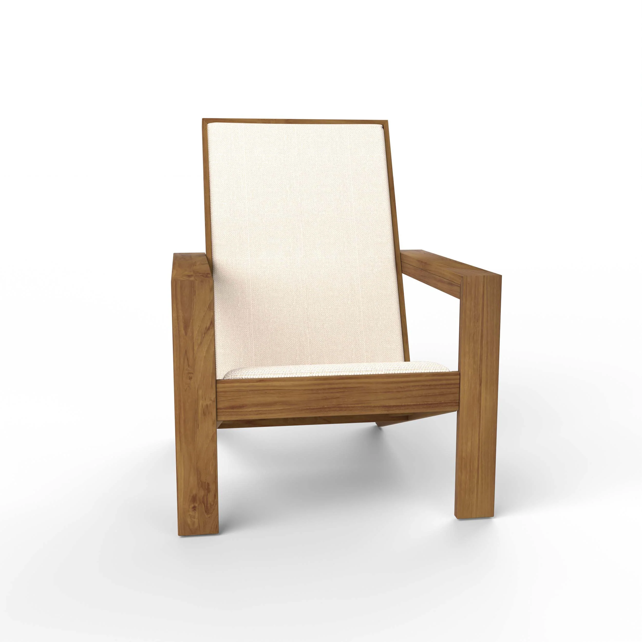 Napa Teak Wood Modern Adirondack Chair with Padded Seat - Image 59