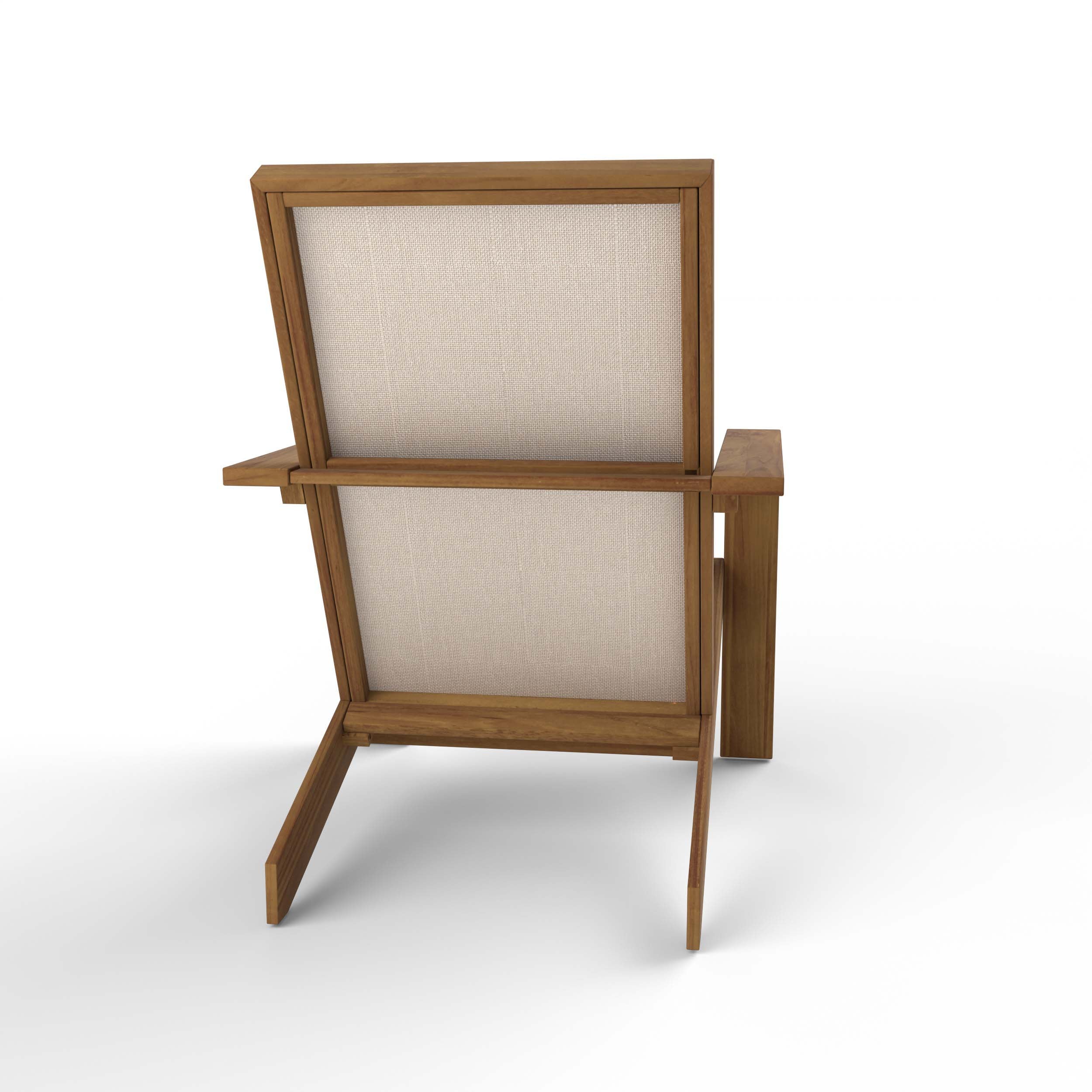 Napa Teak Wood Modern Adirondack Chair with Padded Seat - Image 60