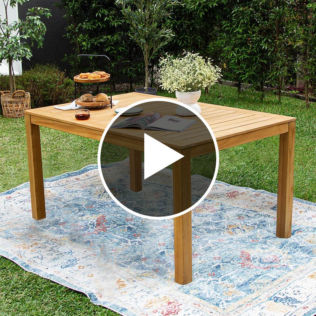 Napa Teak Wood Outdoor Dining Table - Image 4