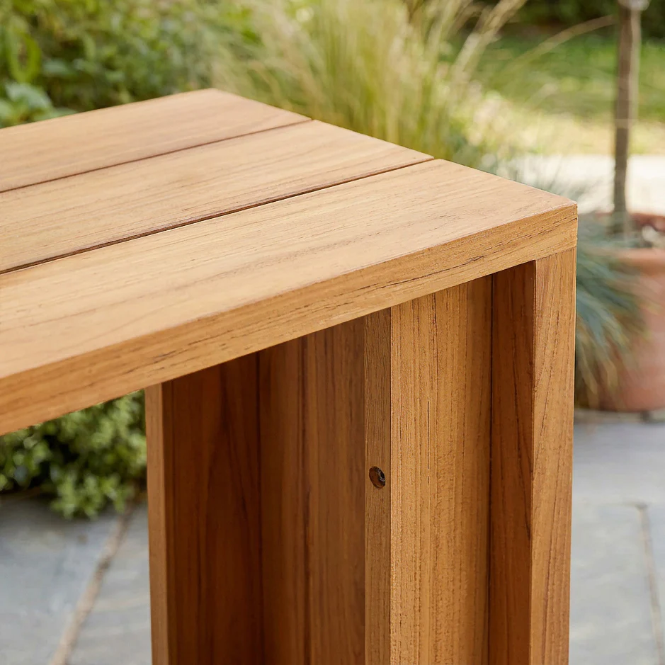 Napa Teak Wood Outdoor Side Table - Image 5