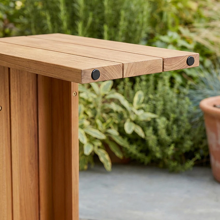 Napa Teak Wood Outdoor Side Table - Image 7