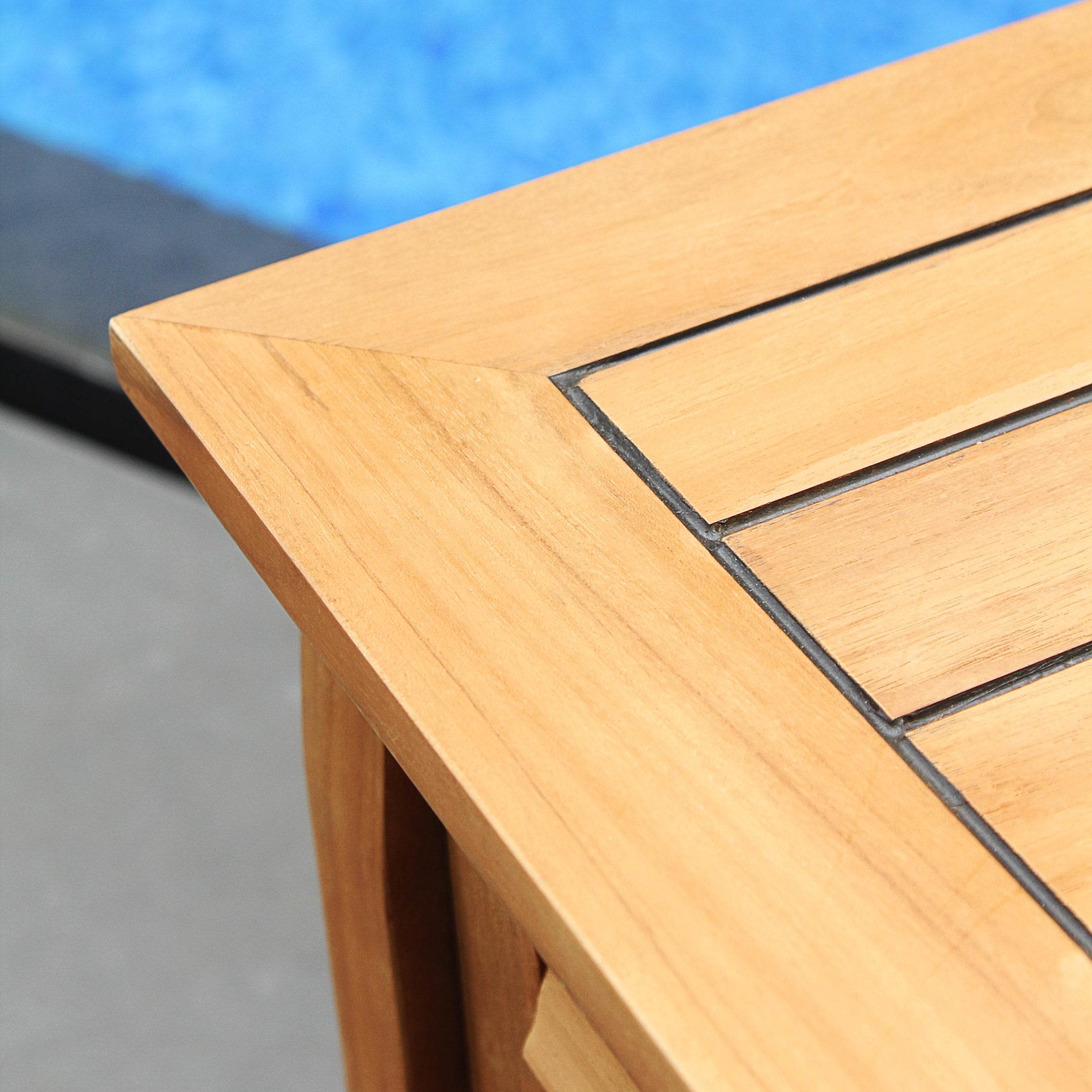 Napa Teak Wood Outdoor Storage Deck Box with Patio Furniture Cover - Image 12
